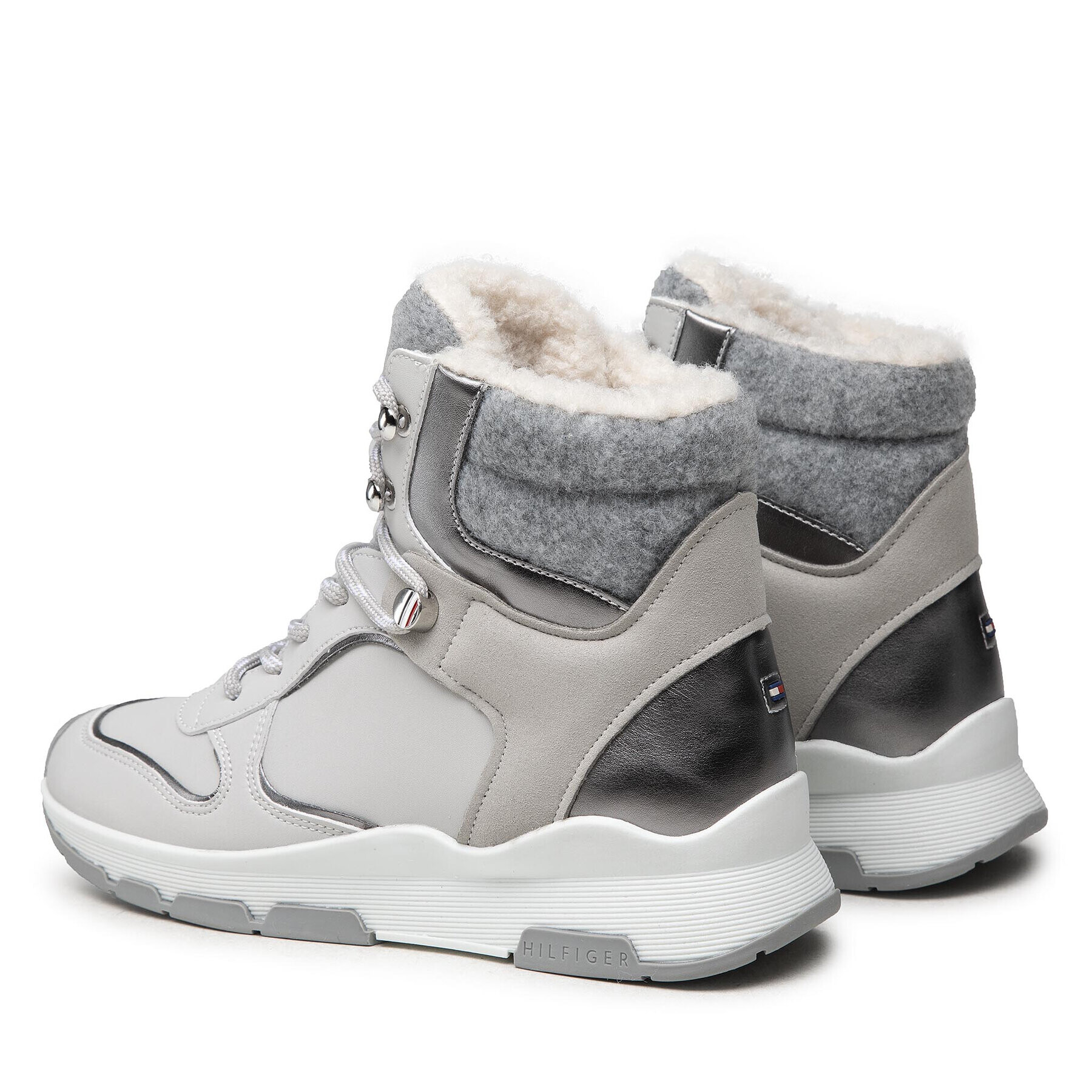 Tommy Hilfiger Боти Th Outdoor Bootie FW0FW06074 Сив - Pepit.bg