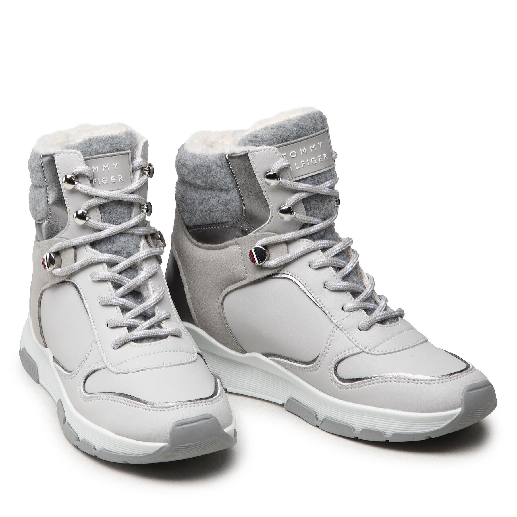 Tommy Hilfiger Боти Th Outdoor Bootie FW0FW06074 Сив - Pepit.bg