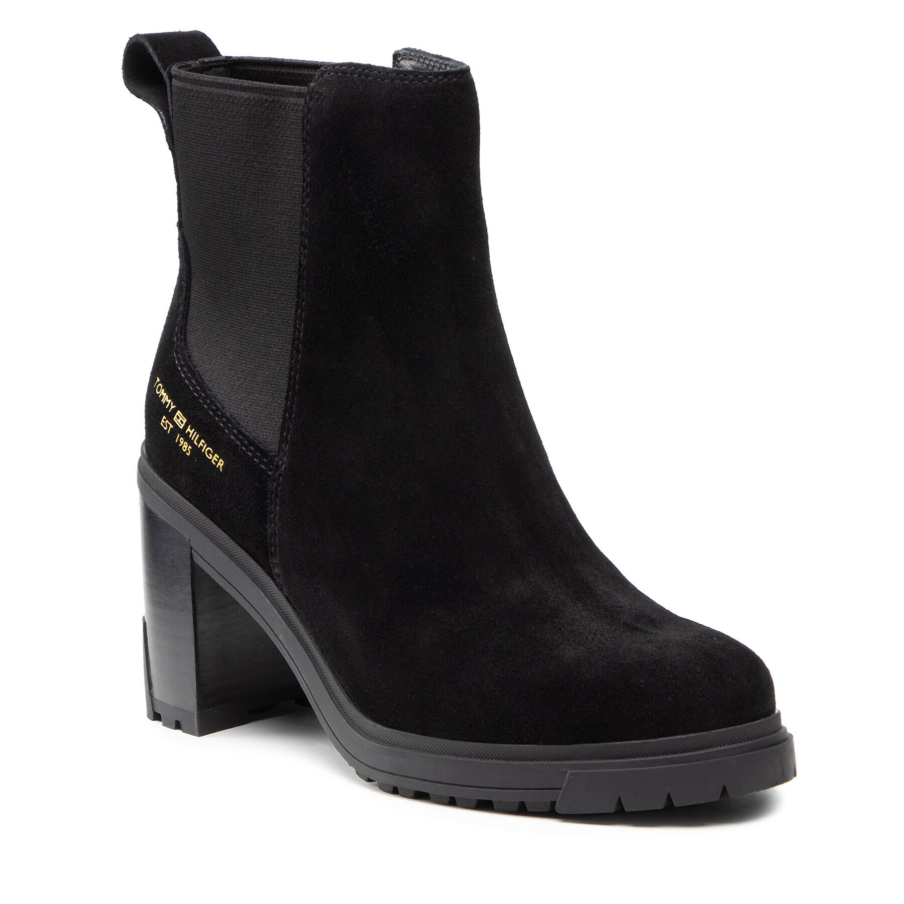 Tommy Hilfiger Боти Th Outdoor High Heel Boot FW0FW05998 Черен - Pepit.bg
