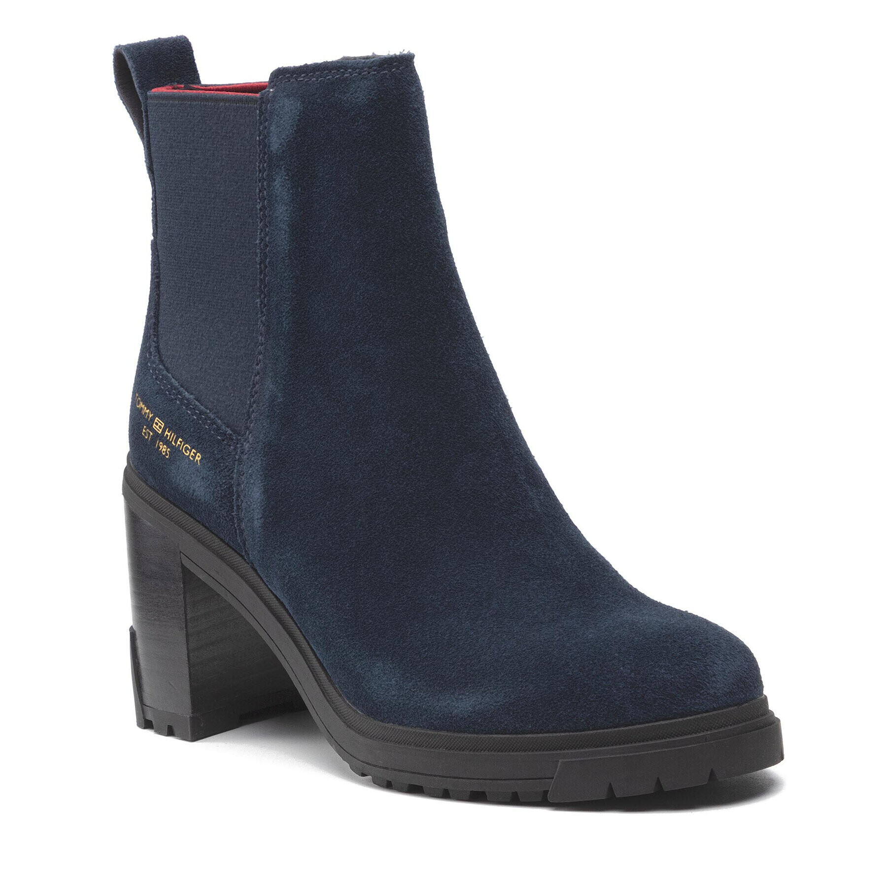 Tommy Hilfiger Боти Th Outdoor High Heel Boot FW0FW05998 Тъмносин - Pepit.bg