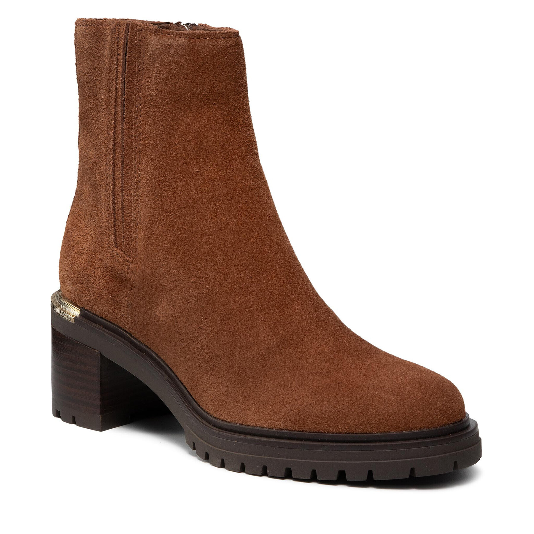 Tommy Hilfiger Боти Th Outdoor Mid Heel Boot FW0FW05940 Кафяв - Pepit.bg