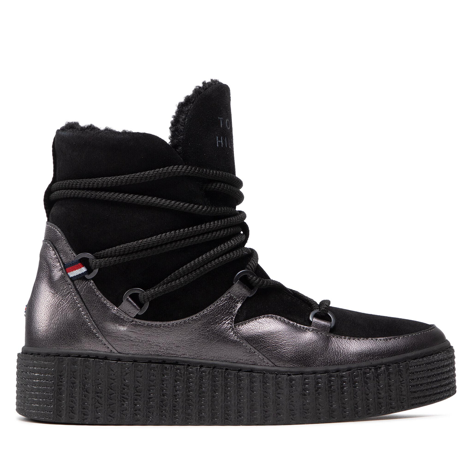 Tommy Hilfiger Боти Th Warm Lined Up Boot FW0FW06053 Черен - Pepit.bg