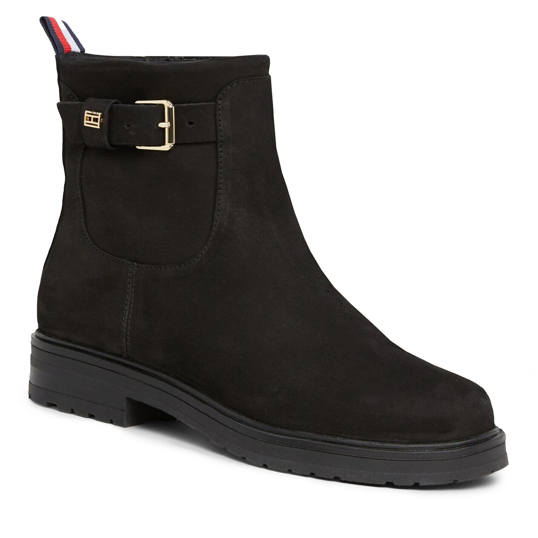 Tommy Hilfiger Боти Thermo Nubuck Belt Bootie FW0FW07478 Черен - Pepit.bg