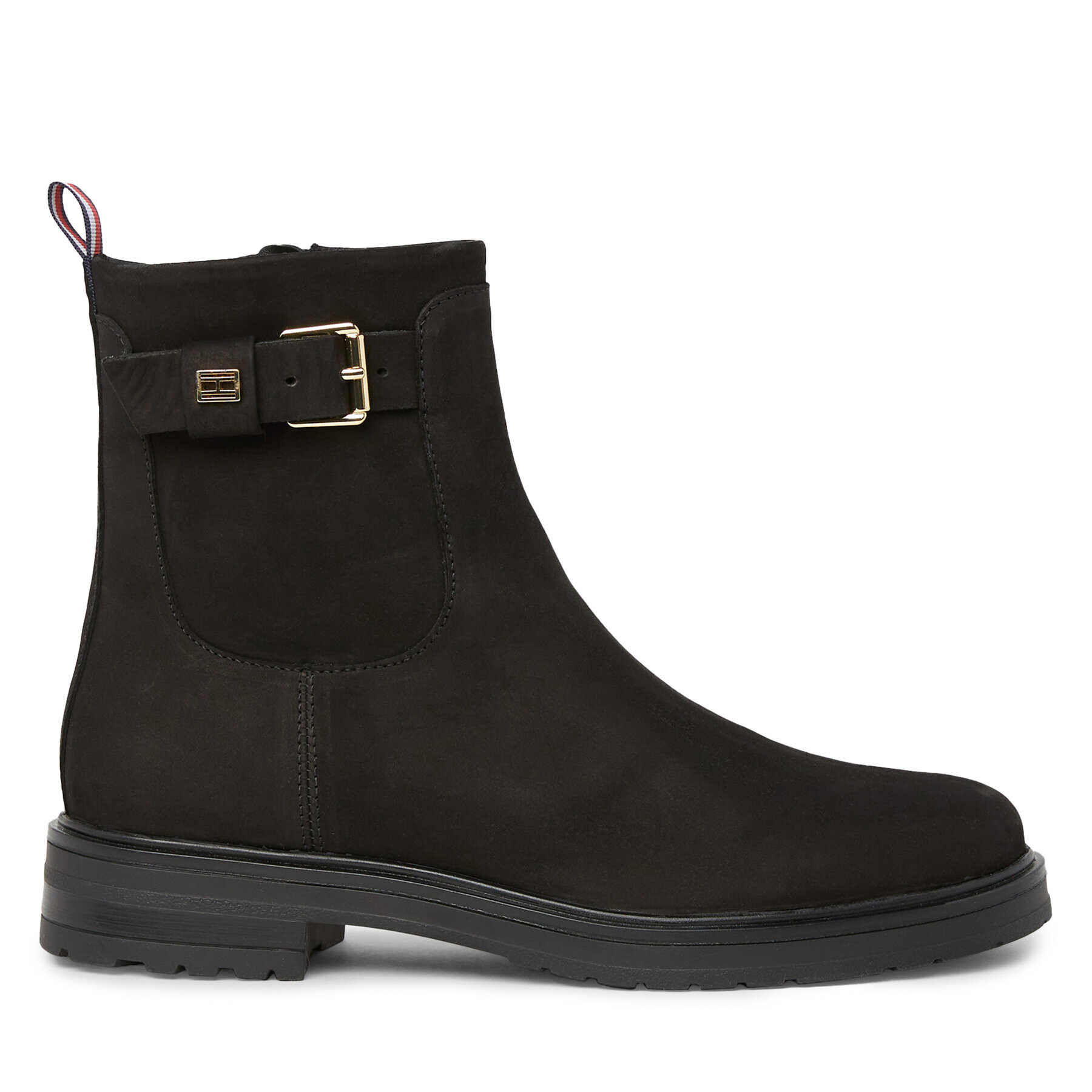 Tommy Hilfiger Боти Thermo Nubuck Belt Bootie FW0FW07478 Черен - Pepit.bg