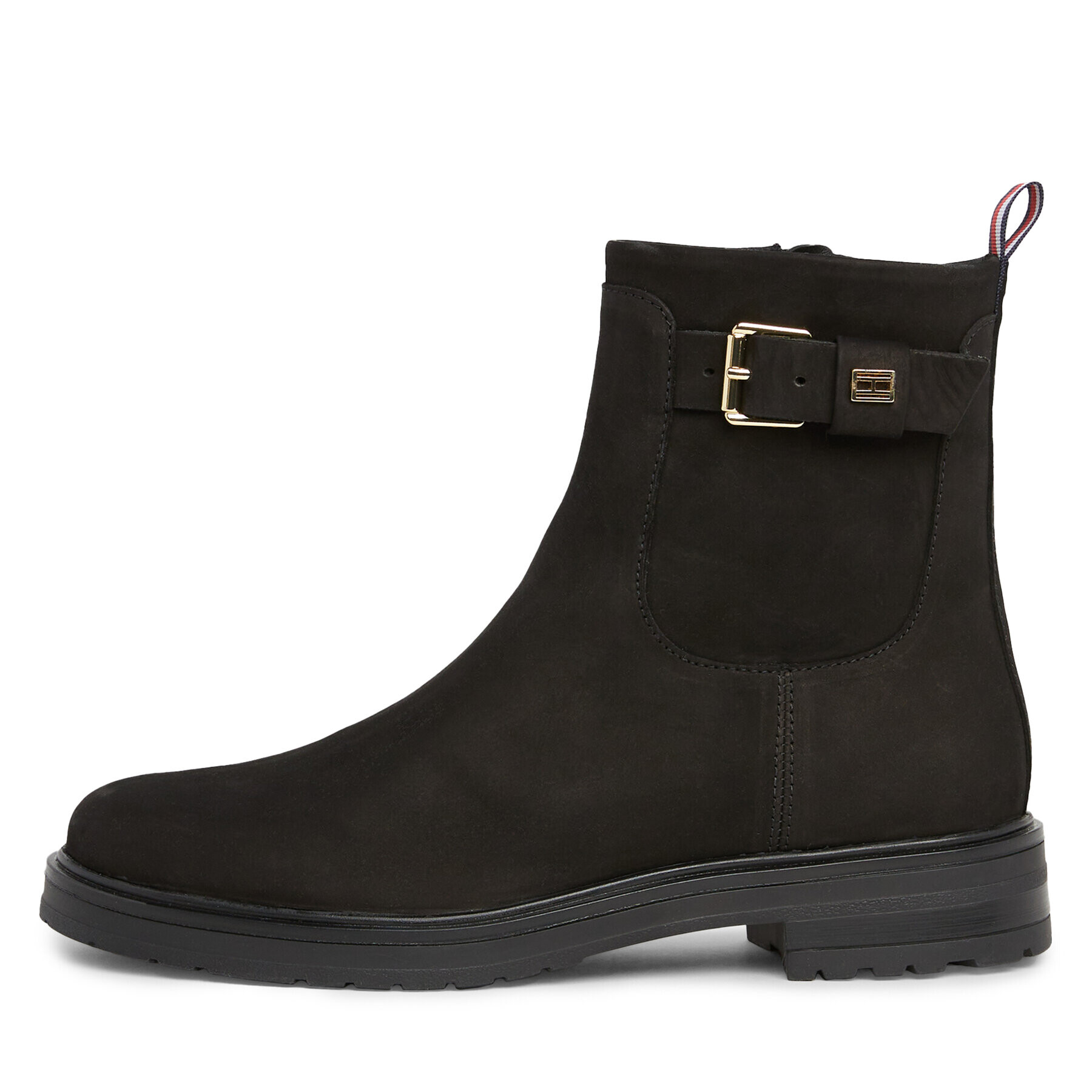 Tommy Hilfiger Боти Thermo Nubuck Belt Bootie FW0FW07478 Черен - Pepit.bg