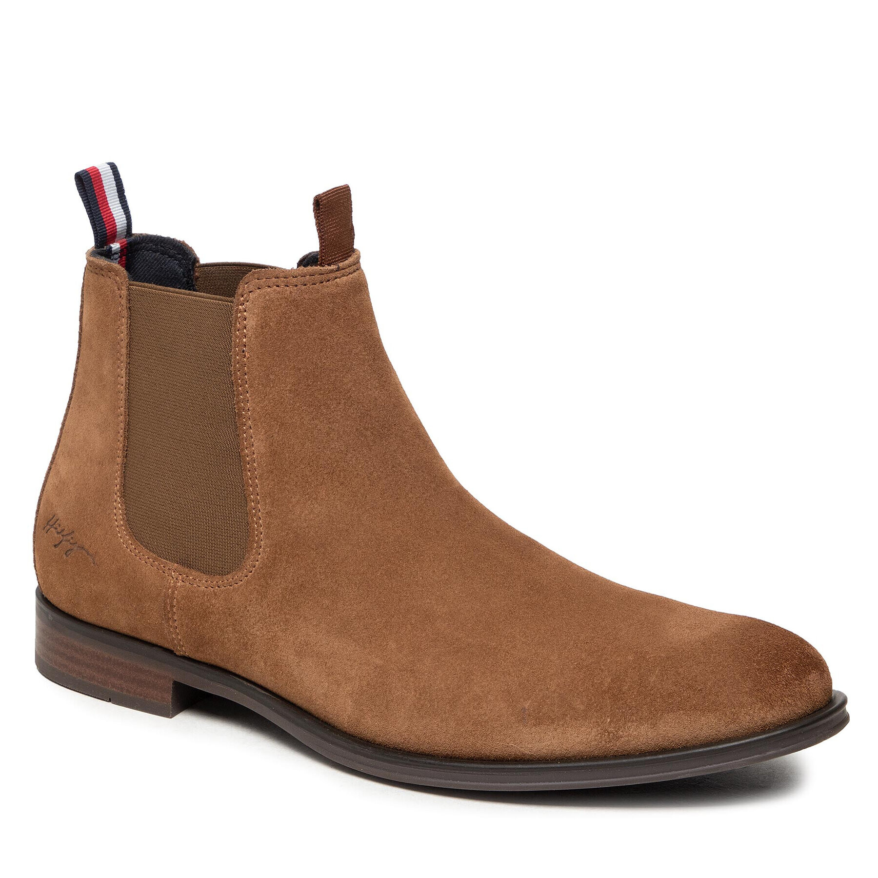 Tommy Hilfiger Боти тип челси Casual Suede Chelsea FM0FM03768 Кафяв - Pepit.bg