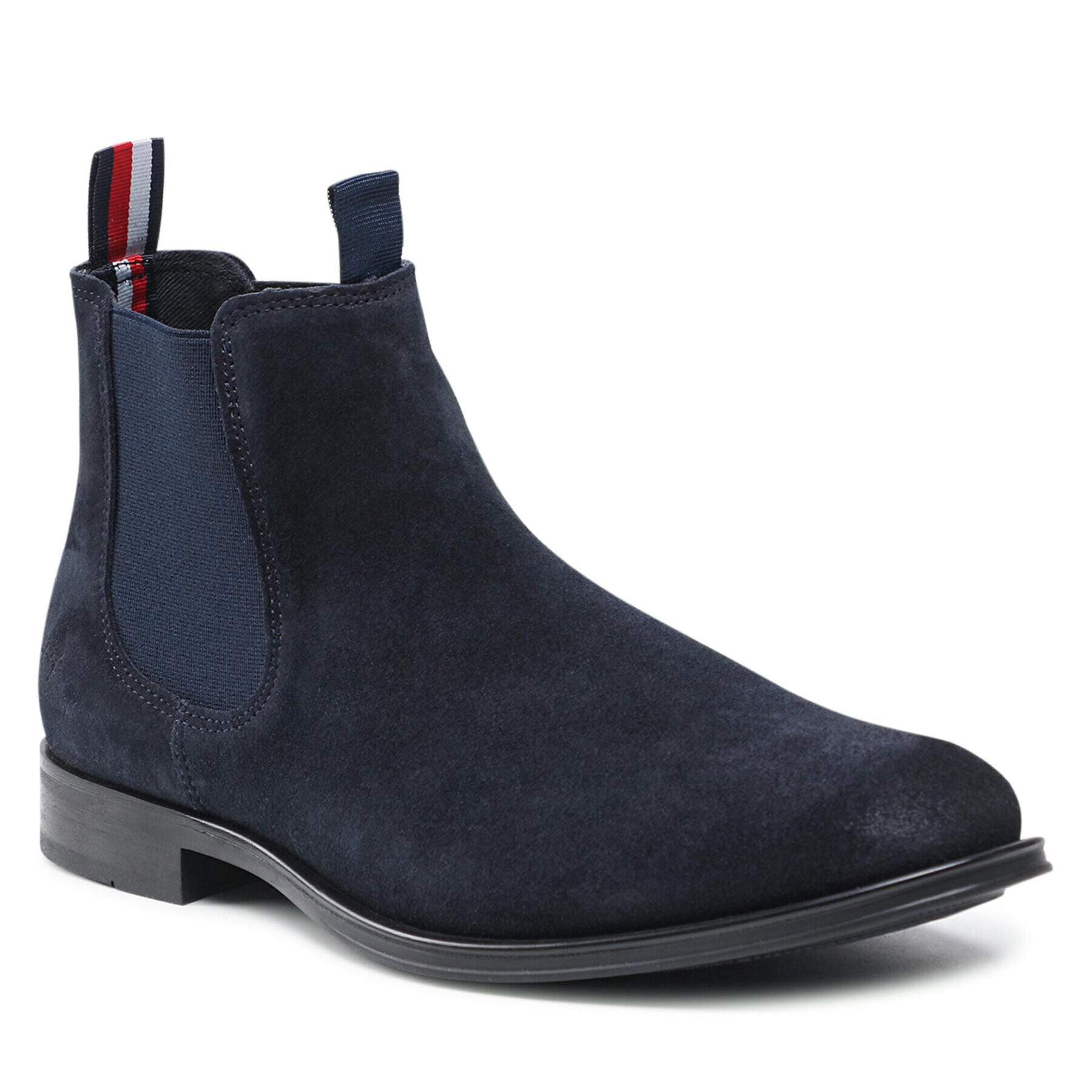 Tommy Hilfiger Боти тип челси Casual Suede Chelsea FM0FM03768 Тъмносин - Pepit.bg