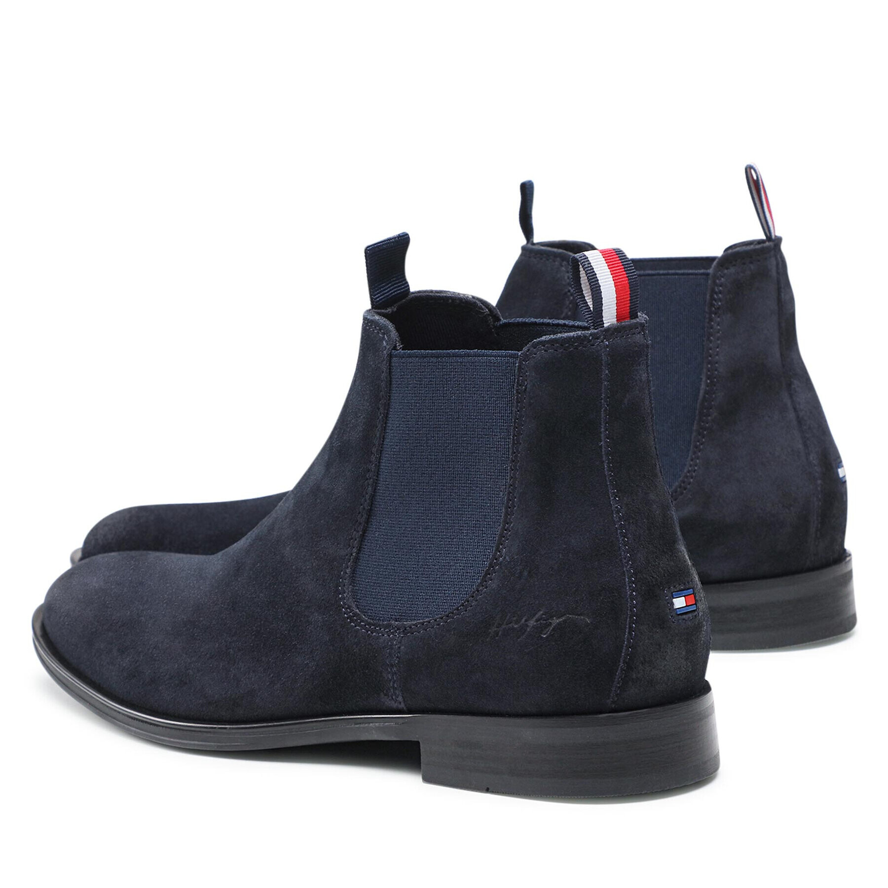 Tommy Hilfiger Боти тип челси Casual Suede Chelsea FM0FM03768 Тъмносин - Pepit.bg