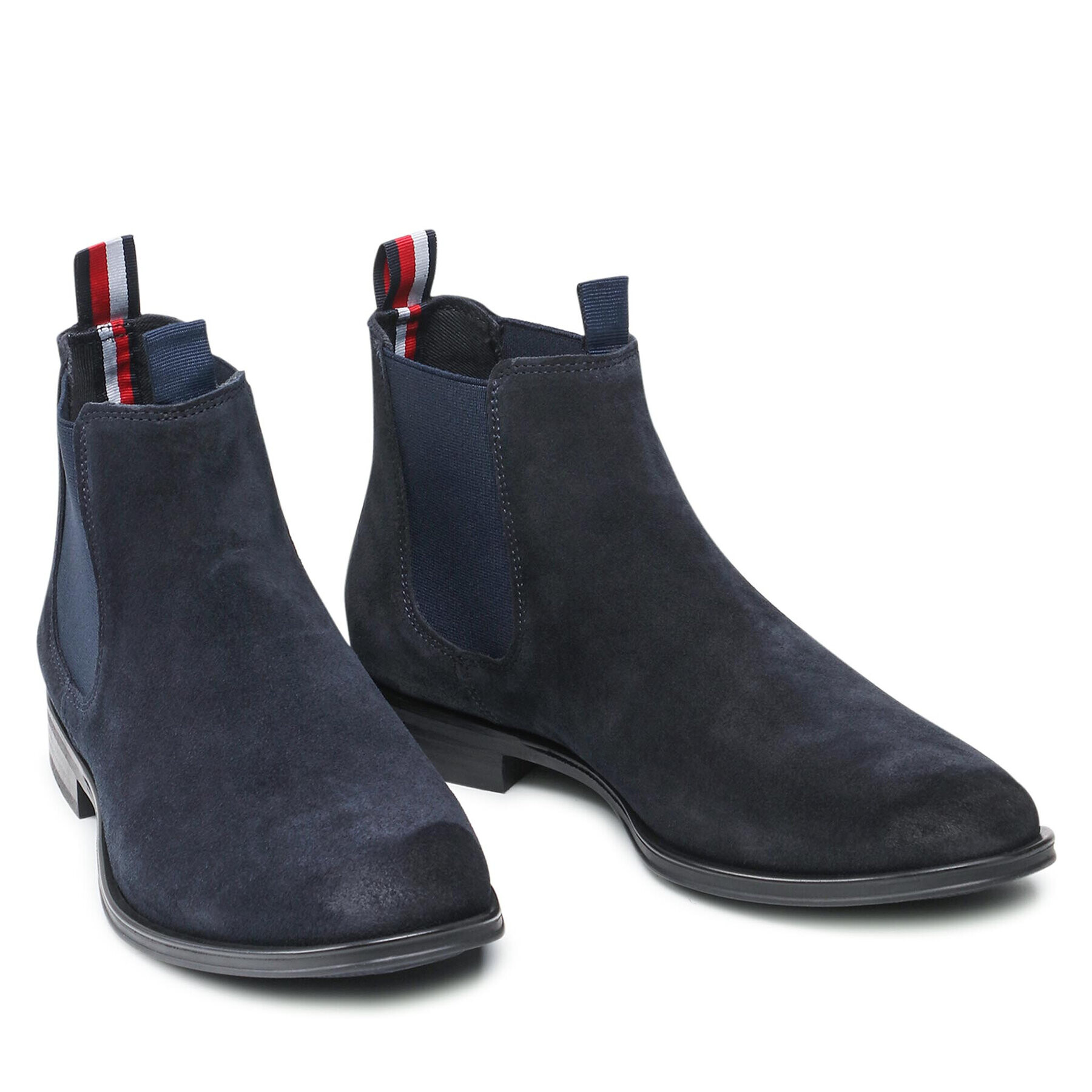 Tommy Hilfiger Боти тип челси Casual Suede Chelsea FM0FM03768 Тъмносин - Pepit.bg