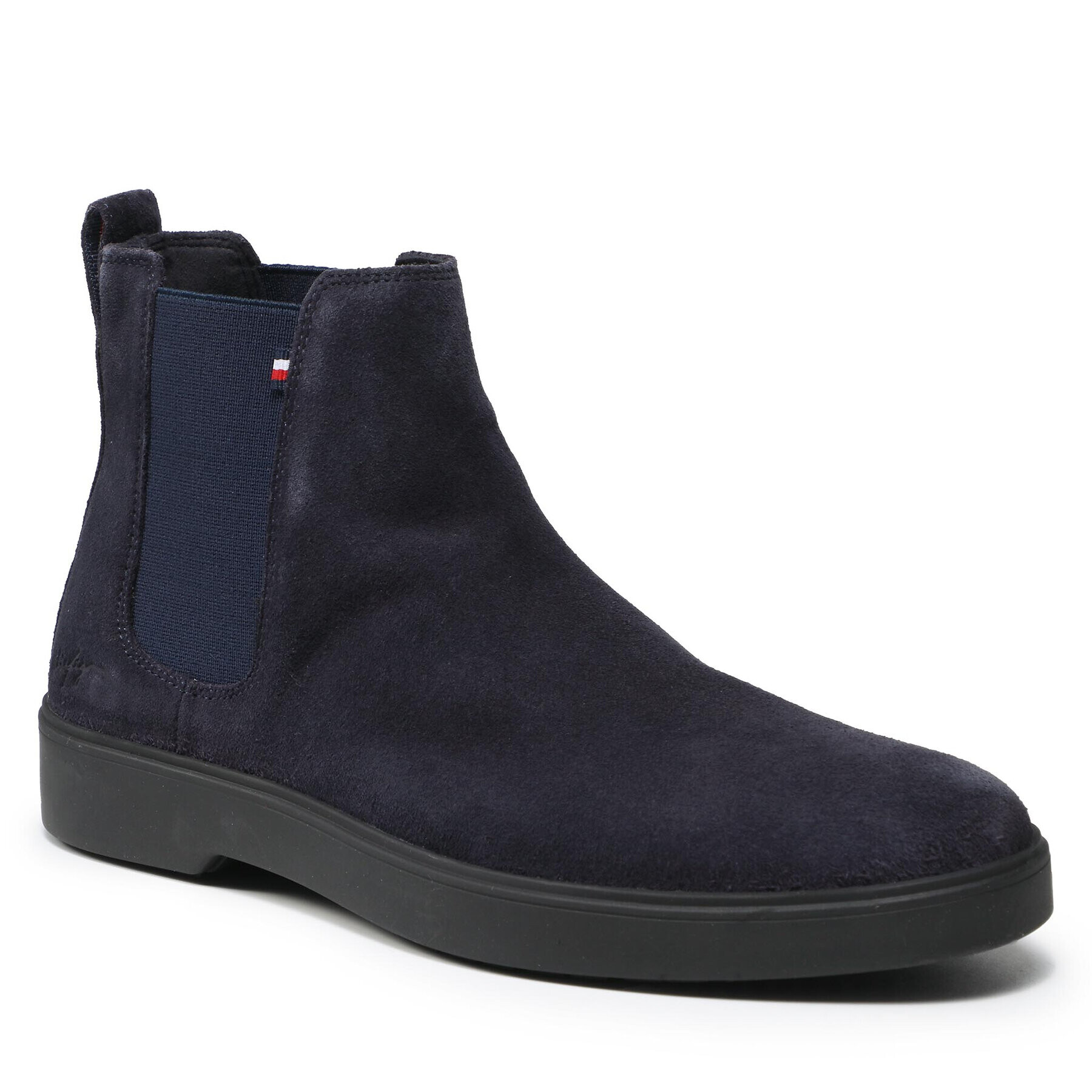 Tommy Hilfiger Боти тип челси Classic Suede Chelsea FM0FM03816 Тъмносин - Pepit.bg