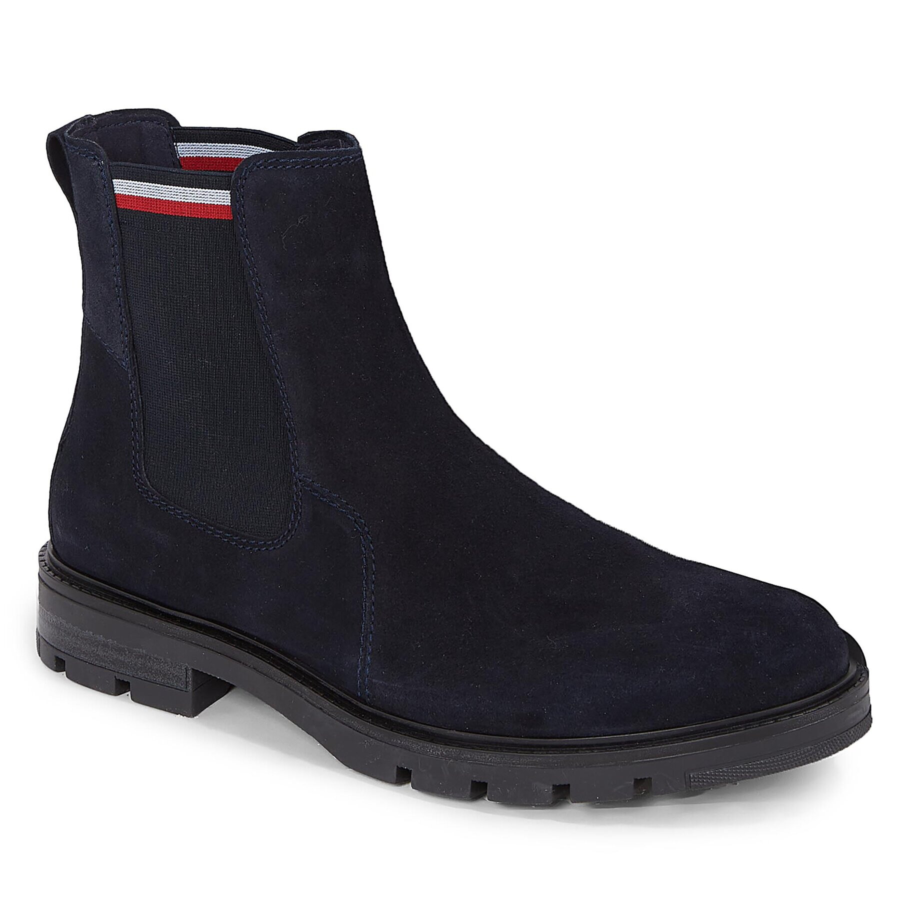 Tommy Hilfiger Боти тип челси Corpoarte Hilfiger Suede Chelsea FM0FM04803 Син - Pepit.bg