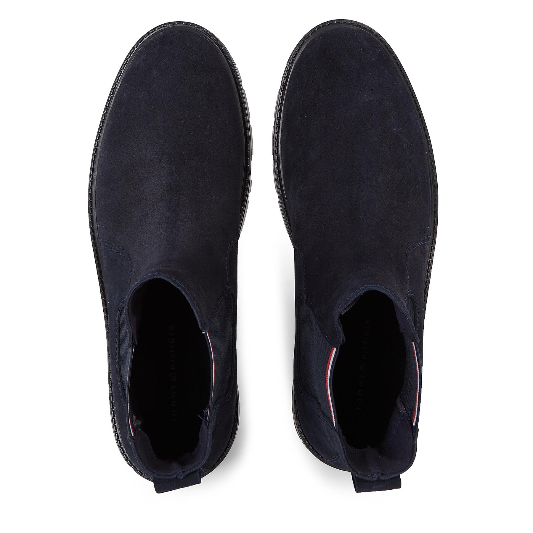 Tommy Hilfiger Боти тип челси Corpoarte Hilfiger Suede Chelsea FM0FM04803 Син - Pepit.bg