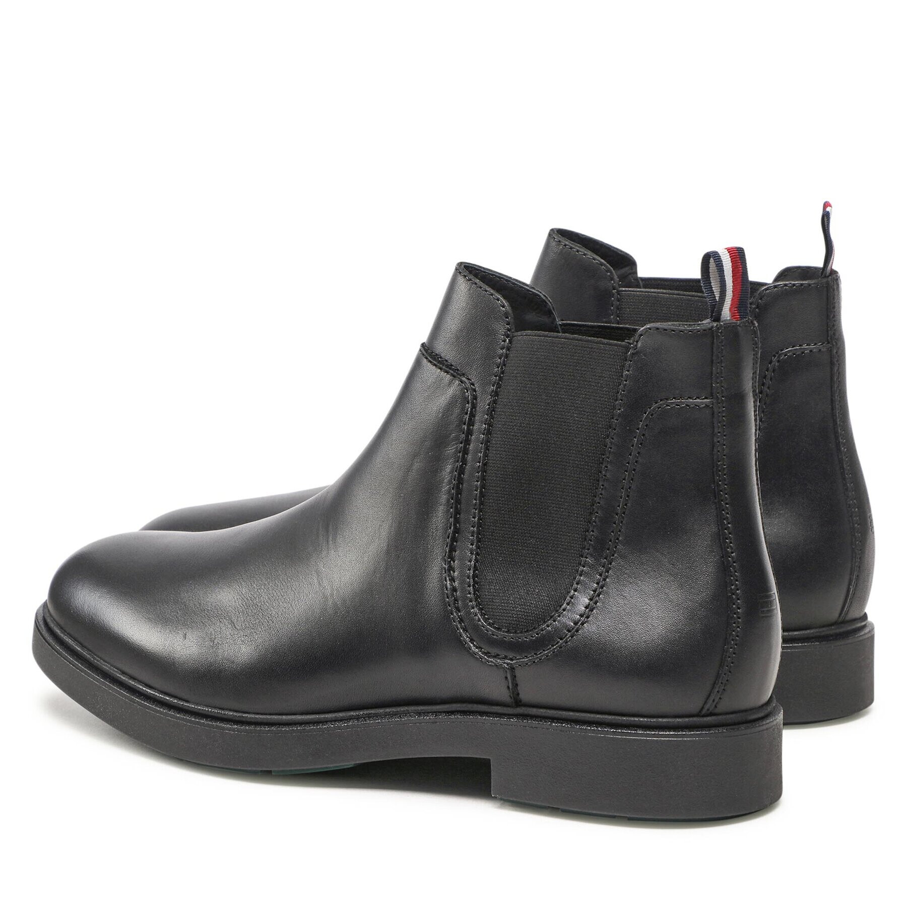 Tommy Hilfiger Боти тип челси Elevated Rounded Lth Chelsea FM0FM04183 Черен - Pepit.bg