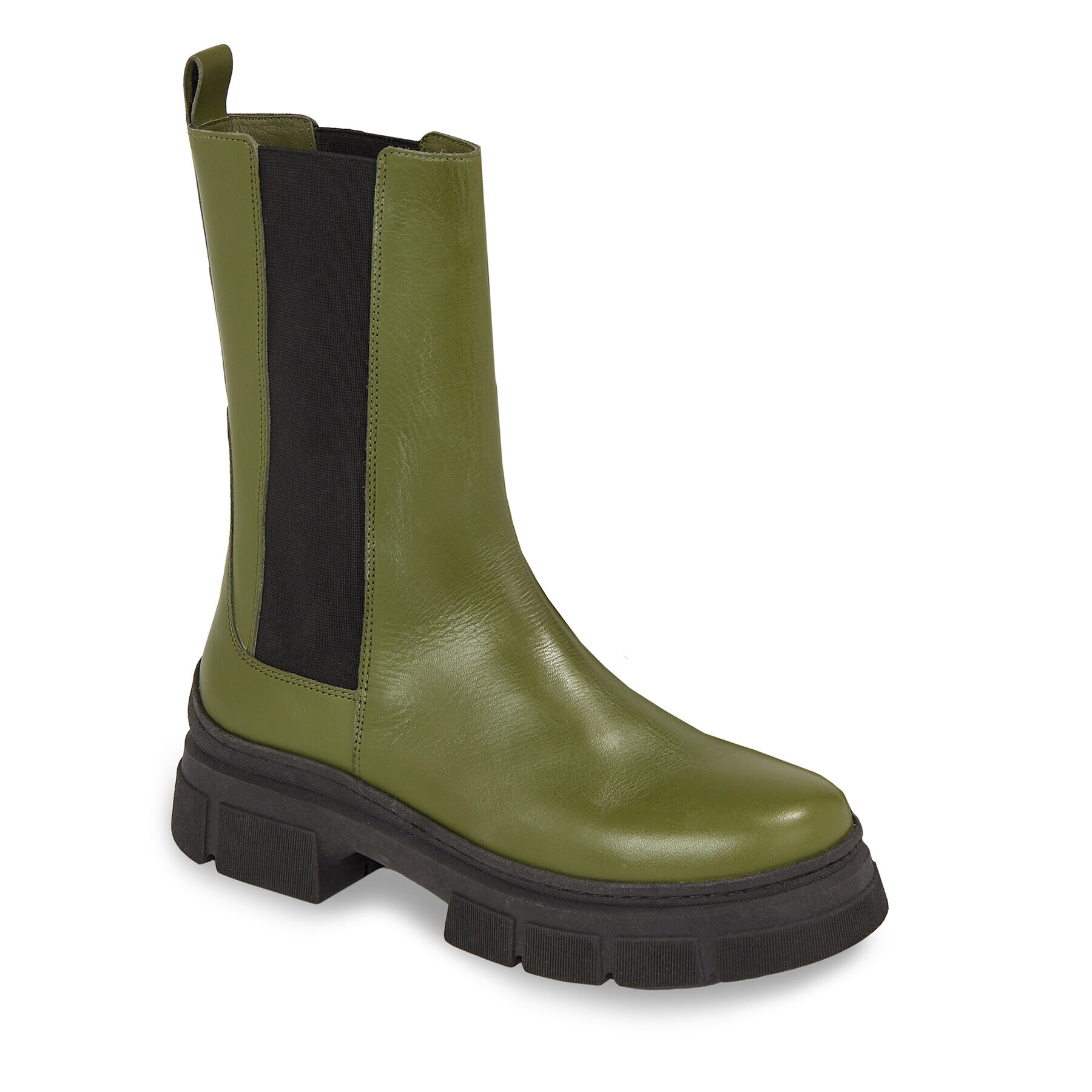 Tommy Hilfiger Боти тип челси Essential Leather Chelsea Boot FW0FW07490 Зелен - Pepit.bg