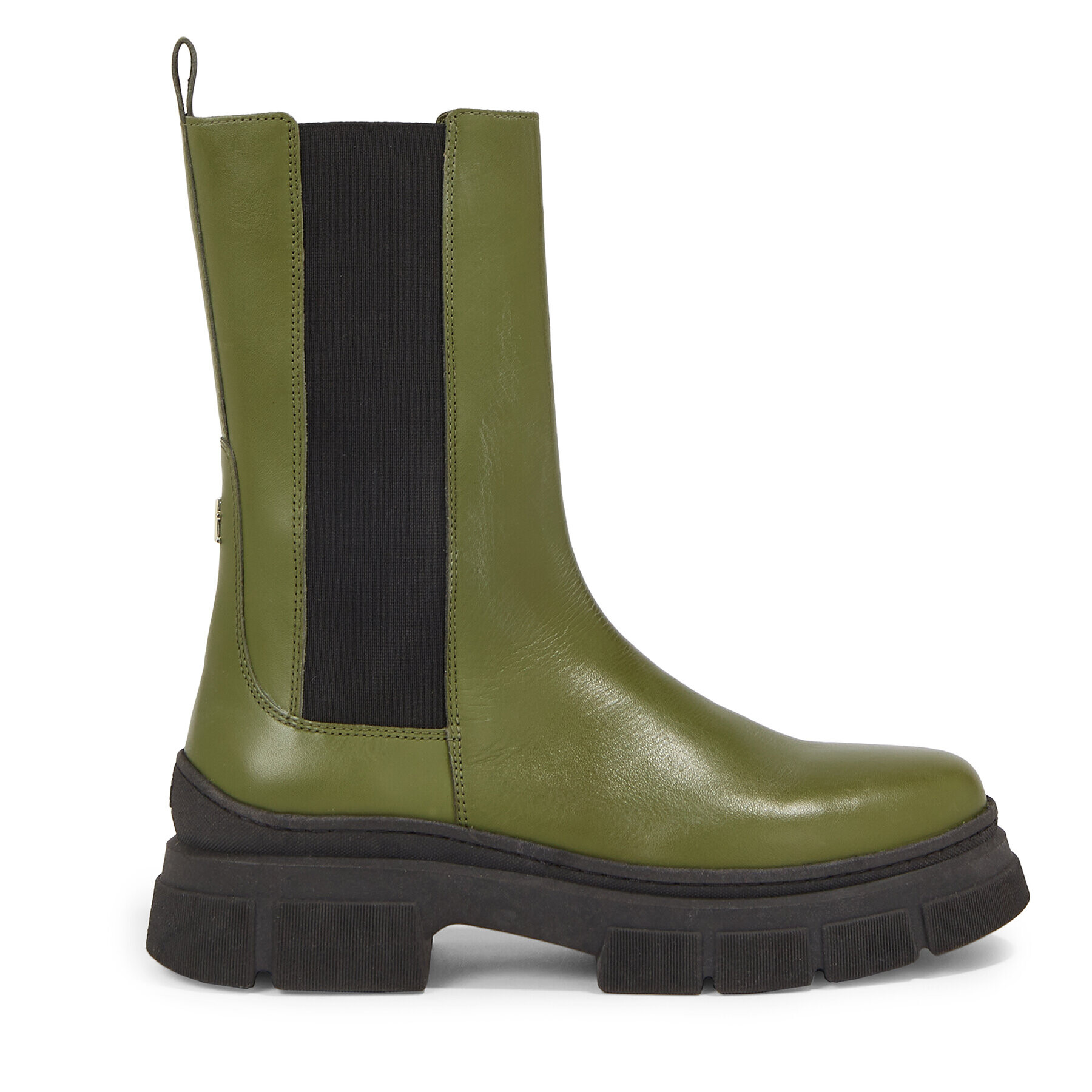 Tommy Hilfiger Боти тип челси Essential Leather Chelsea Boot FW0FW07490 Зелен - Pepit.bg