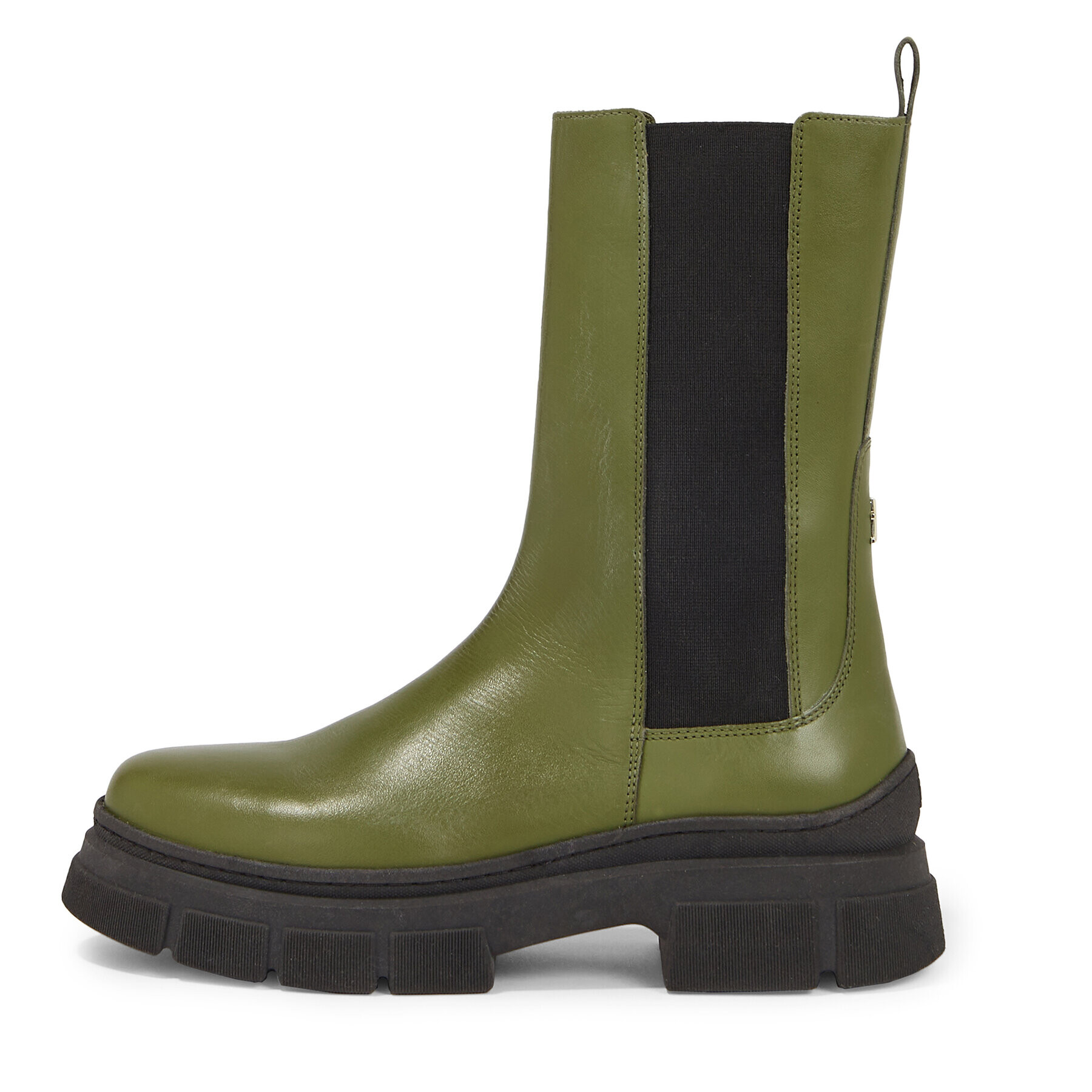 Tommy Hilfiger Боти тип челси Essential Leather Chelsea Boot FW0FW07490 Зелен - Pepit.bg