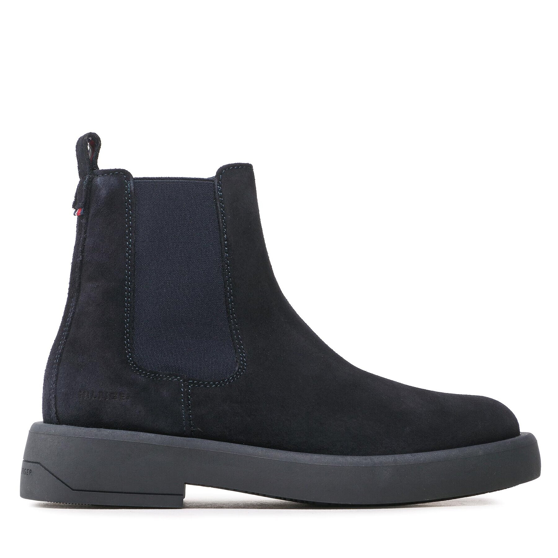 Tommy Hilfiger Боти тип челси Fashion Hilfiger Suede Chelsea FM0FM04396 Тъмносин - Pepit.bg