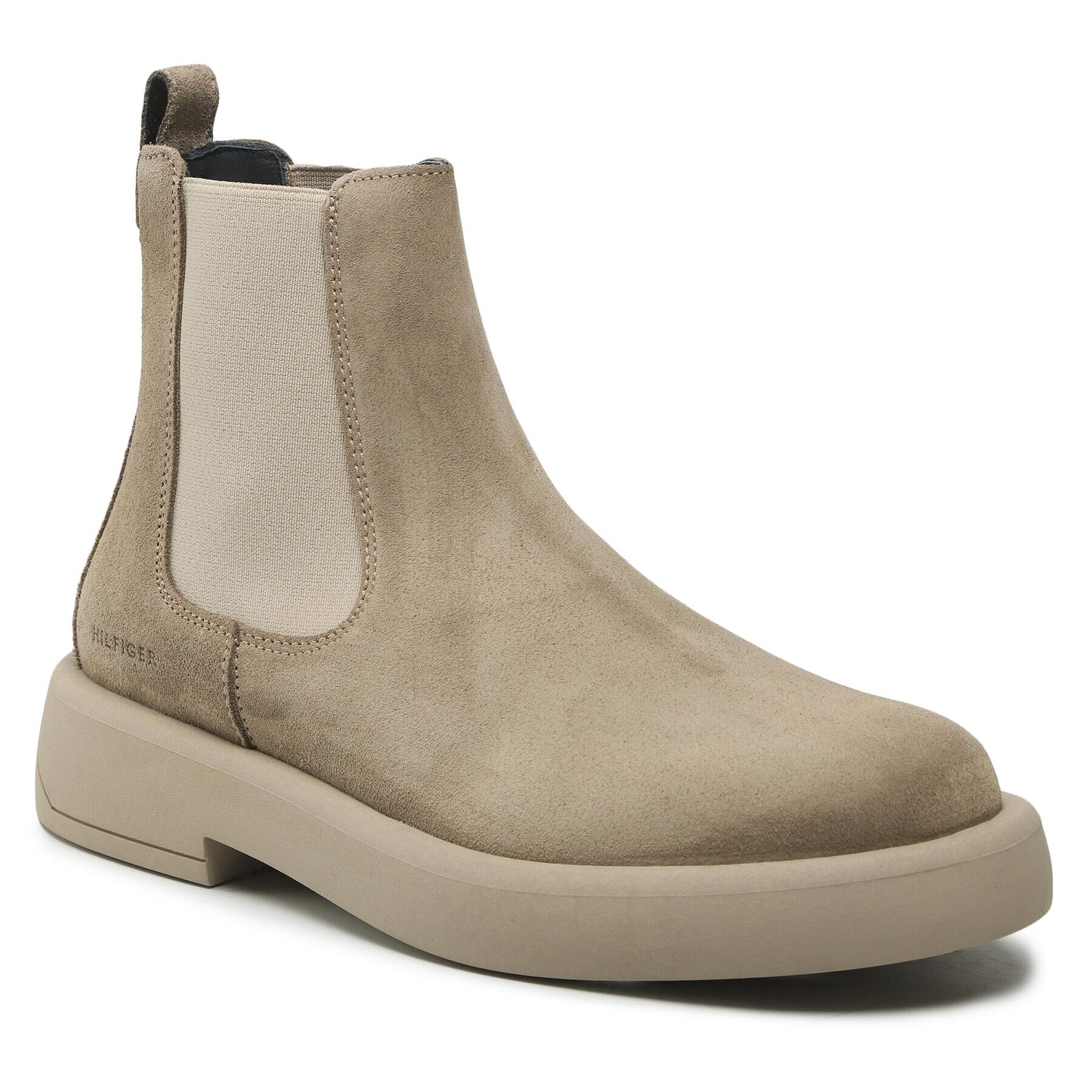 Tommy Hilfiger Боти тип челси Fashion Hilfiger Suede Chelsea FM0FM04396 Зелен - Pepit.bg