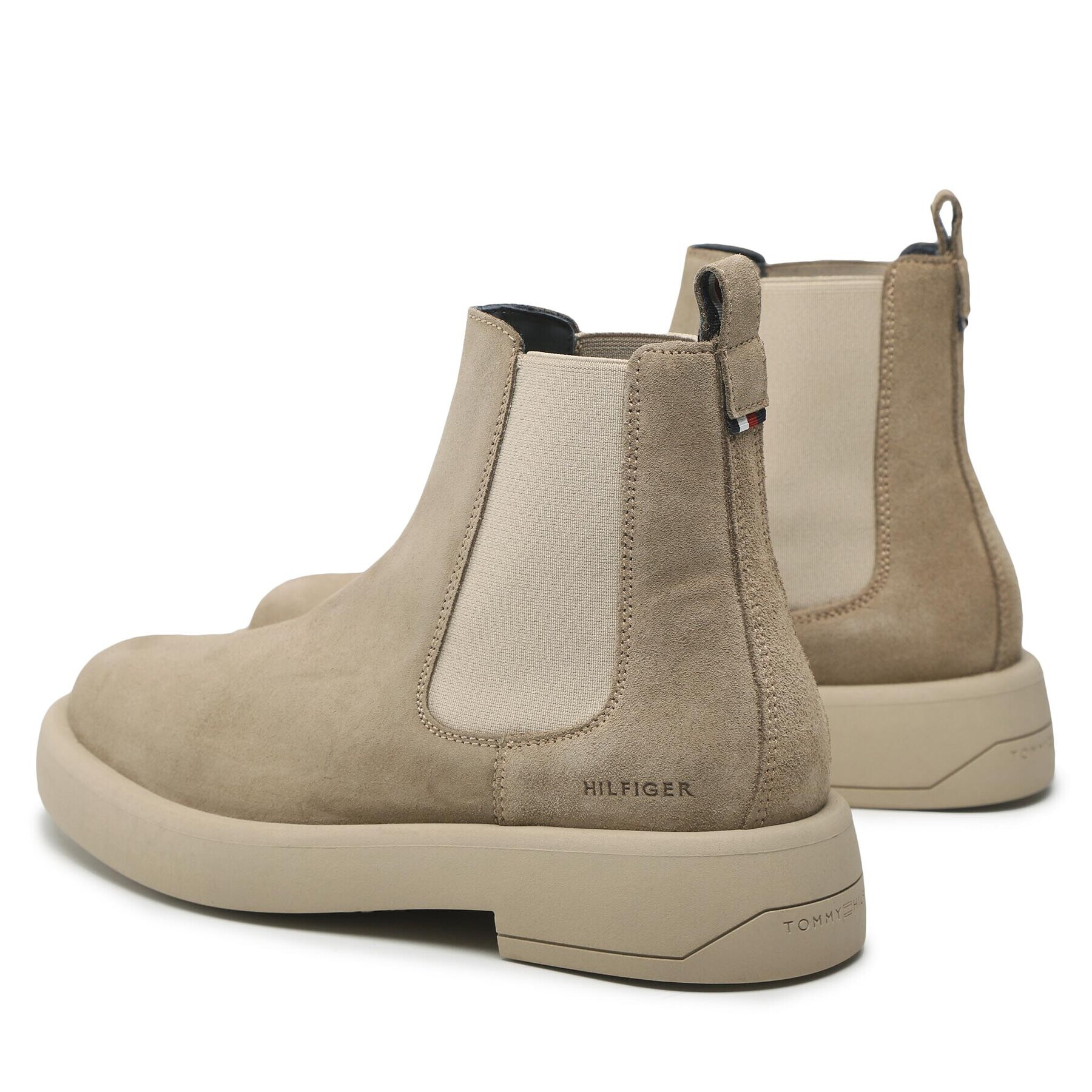 Tommy Hilfiger Боти тип челси Fashion Hilfiger Suede Chelsea FM0FM04396 Зелен - Pepit.bg