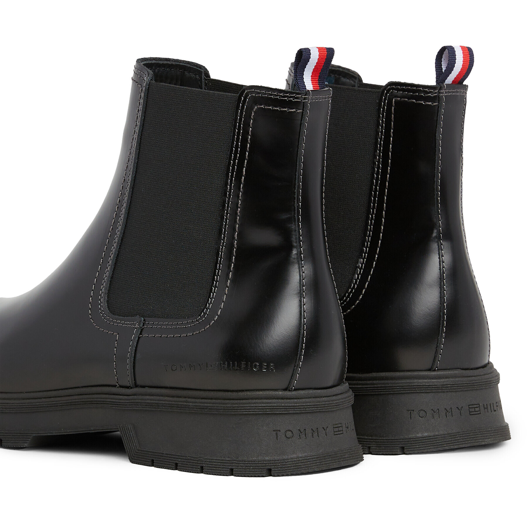 Tommy Hilfiger Боти тип челси Hilfiger W Abrasivato Lth Chels FM0FM04675 Черен - Pepit.bg