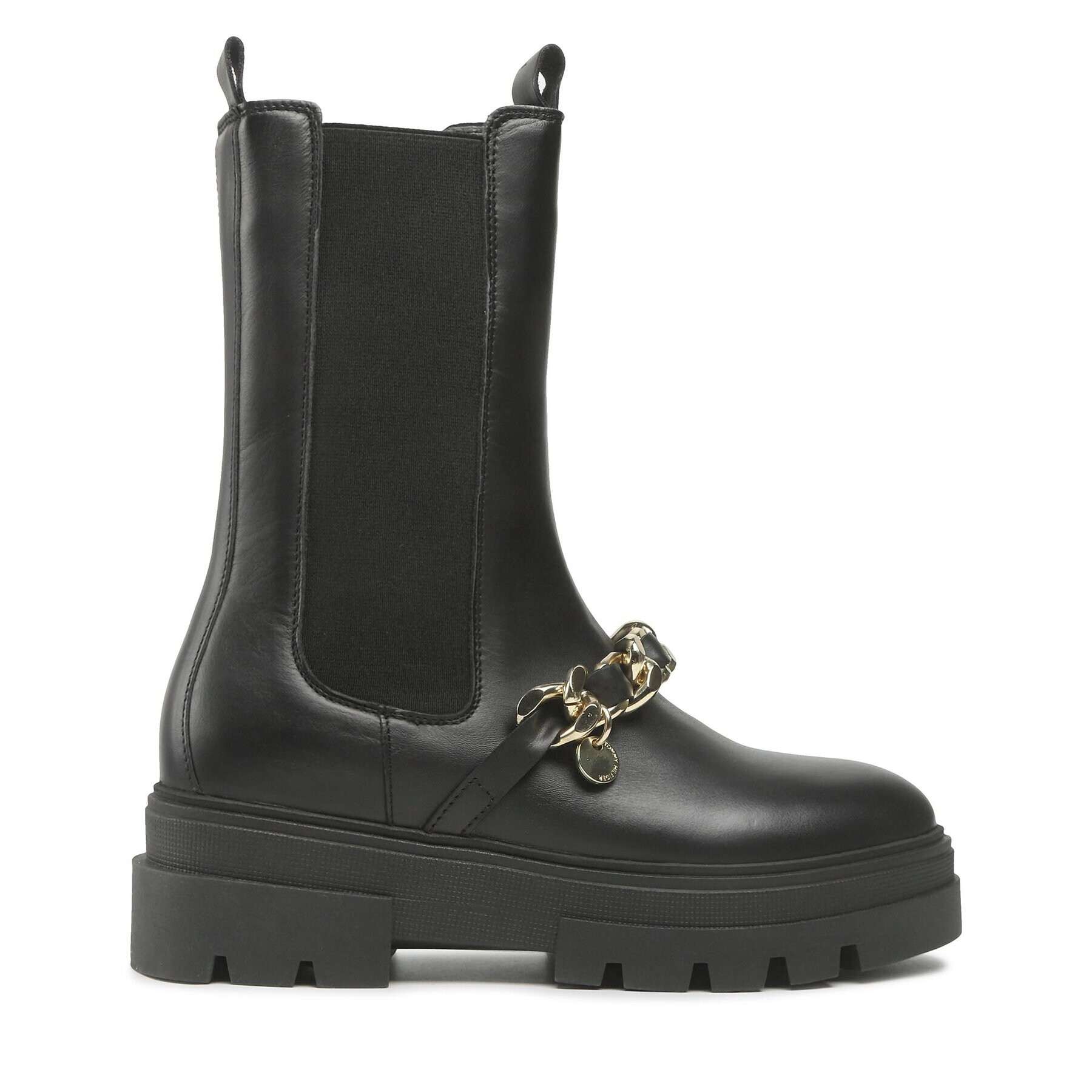 Tommy Hilfiger Боти тип челси Monochromatic Chelsea Boot Chain FW0FW07046 Черен - Pepit.bg