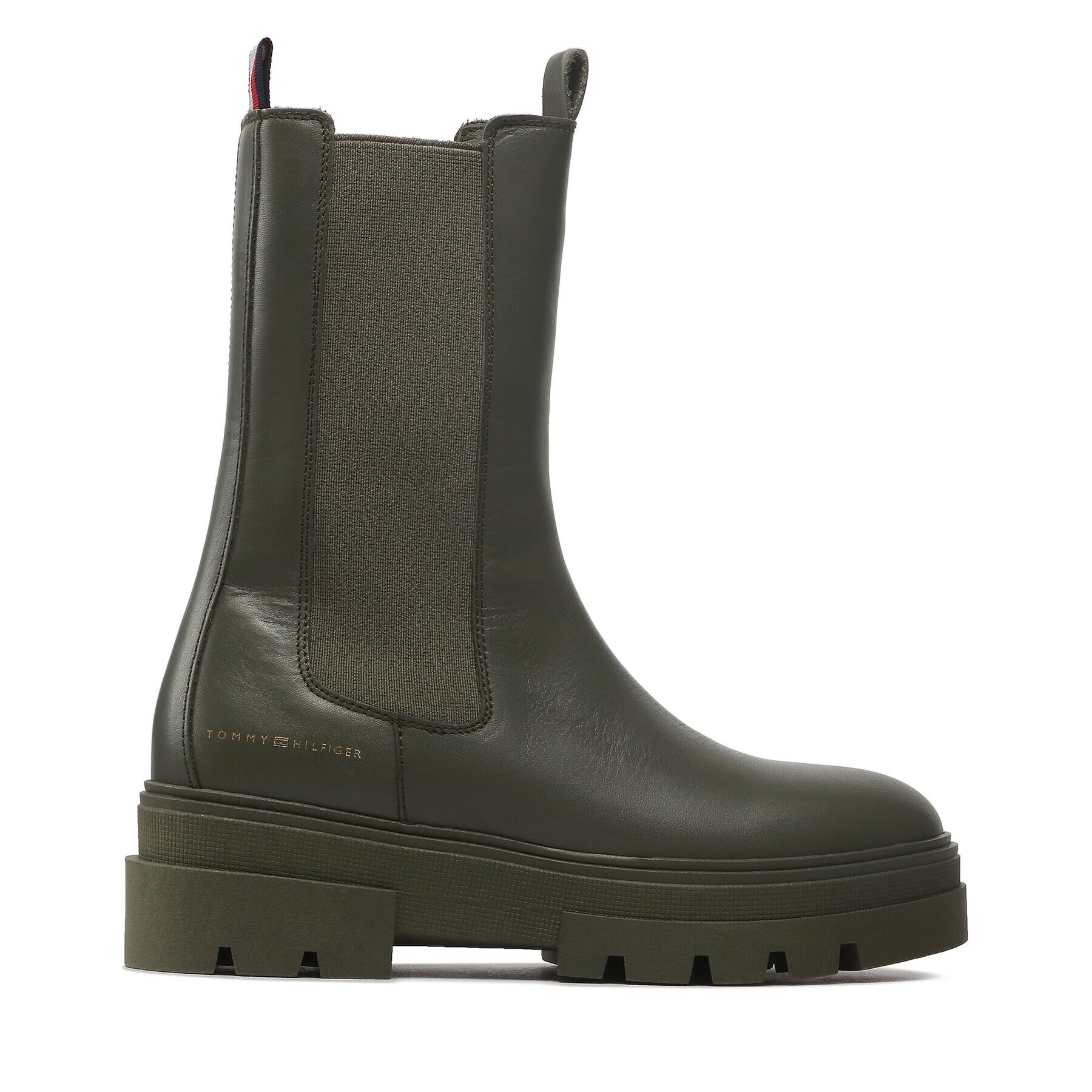 Tommy Hilfiger Боти тип челси Monochromatic Chelsea Boot FW0FW06730 Каки - Pepit.bg