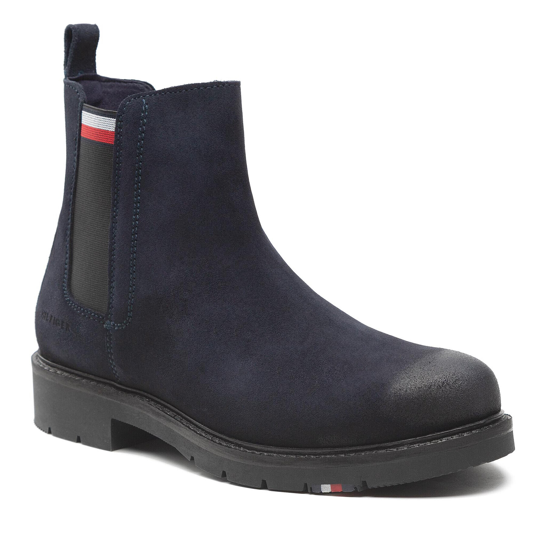 Tommy Hilfiger Боти тип челси Rwb Hilfiger Suede Chelsea FM0FM04202 Тъмносин - Pepit.bg