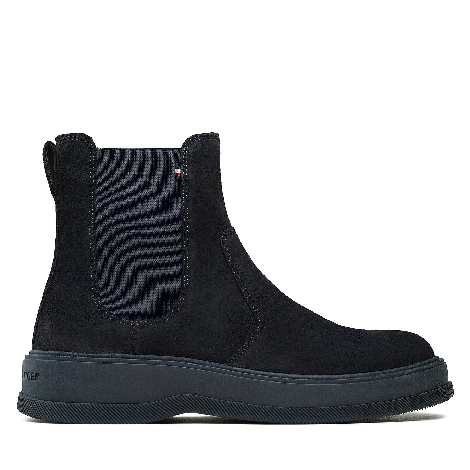 Tommy Hilfiger Боти тип челси Th Everyday Core Suede Chelsea FM0FM04659 Син - Pepit.bg