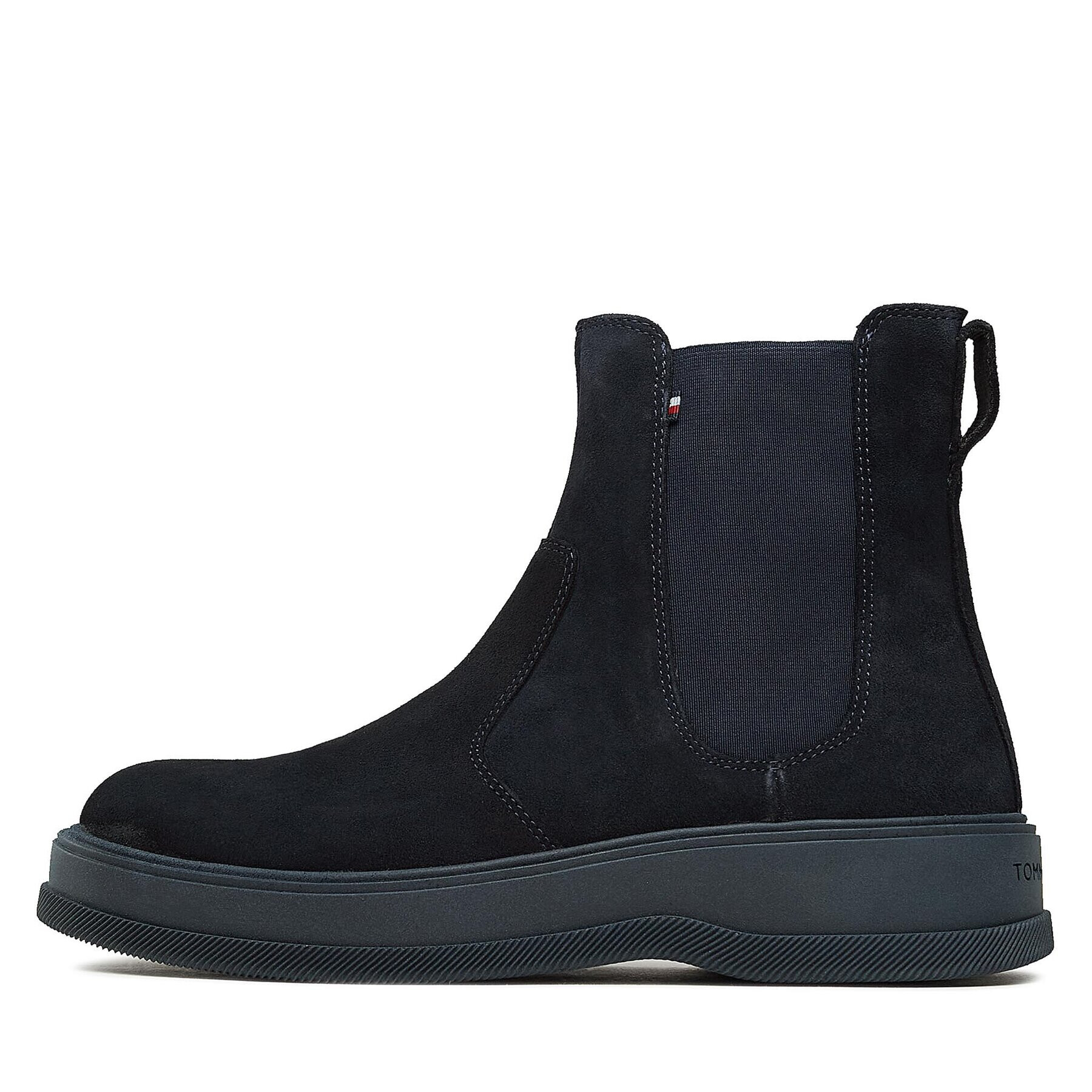 Tommy Hilfiger Боти тип челси Th Everyday Core Suede Chelsea FM0FM04659 Син - Pepit.bg