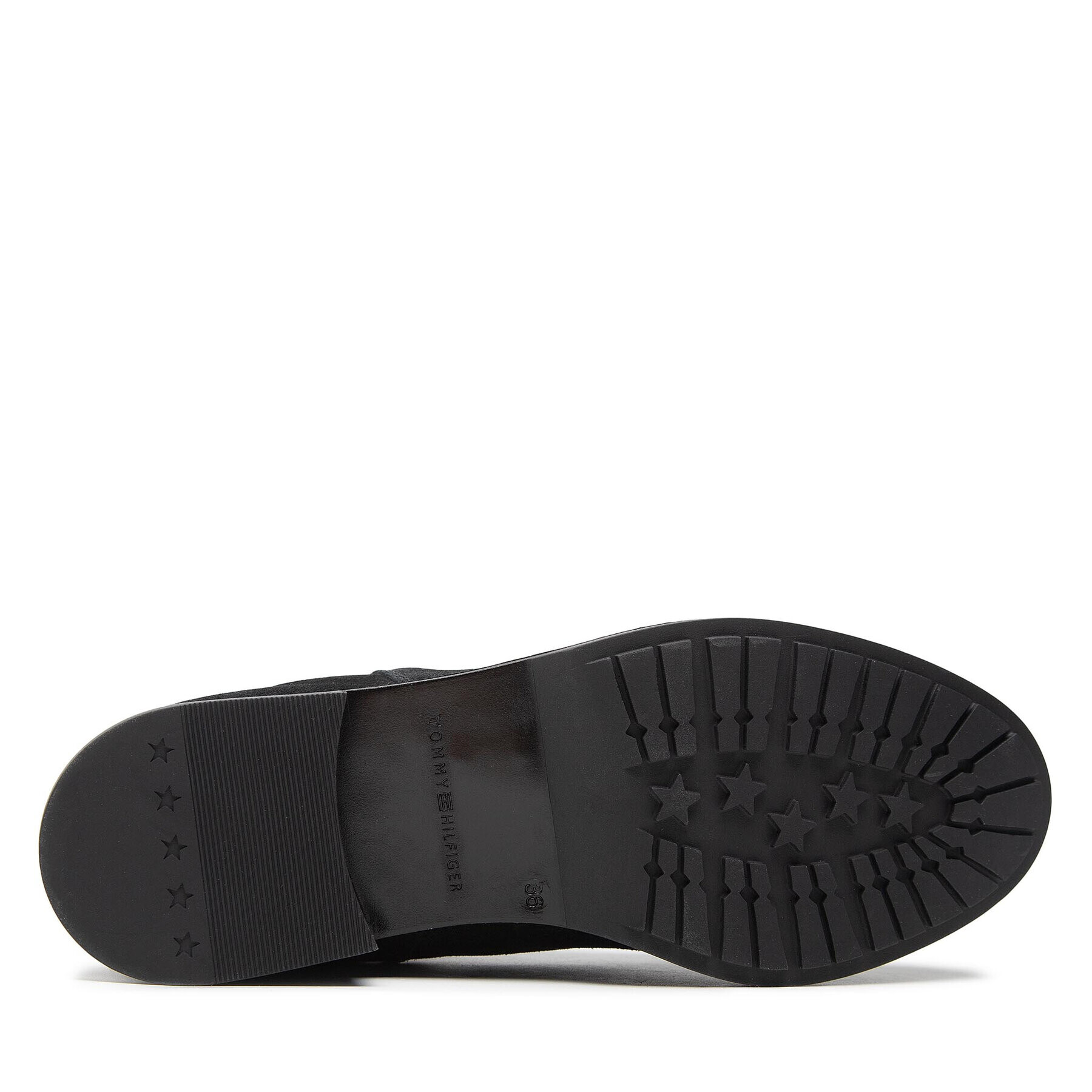 Tommy Hilfiger Боти тип челси Th Suede Flat Boot FW0FW06750 Черен - Pepit.bg