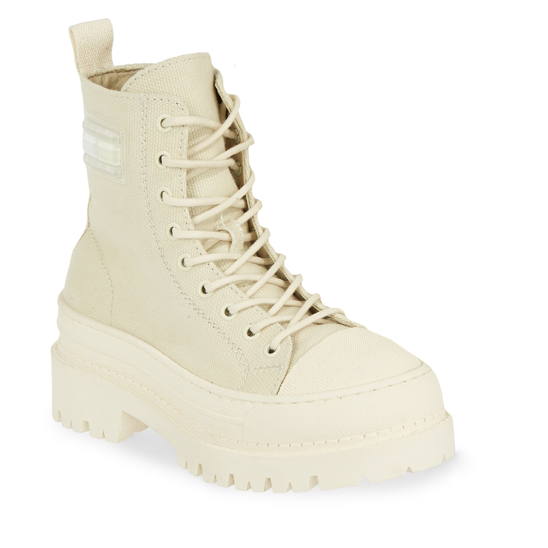 Tommy Hilfiger Боти Tjw Foxing Canvas Boot EN0EN02216 Бежов - Pepit.bg