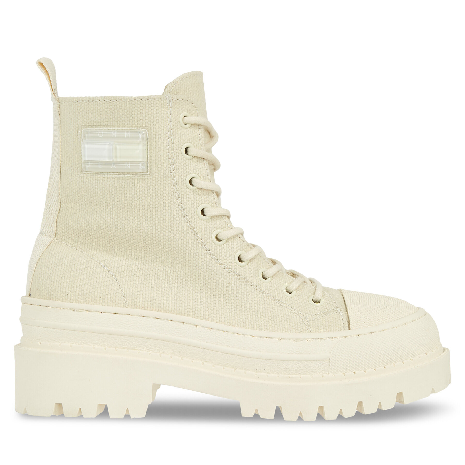 Tommy Hilfiger Боти Tjw Foxing Canvas Boot EN0EN02216 Бежов - Pepit.bg