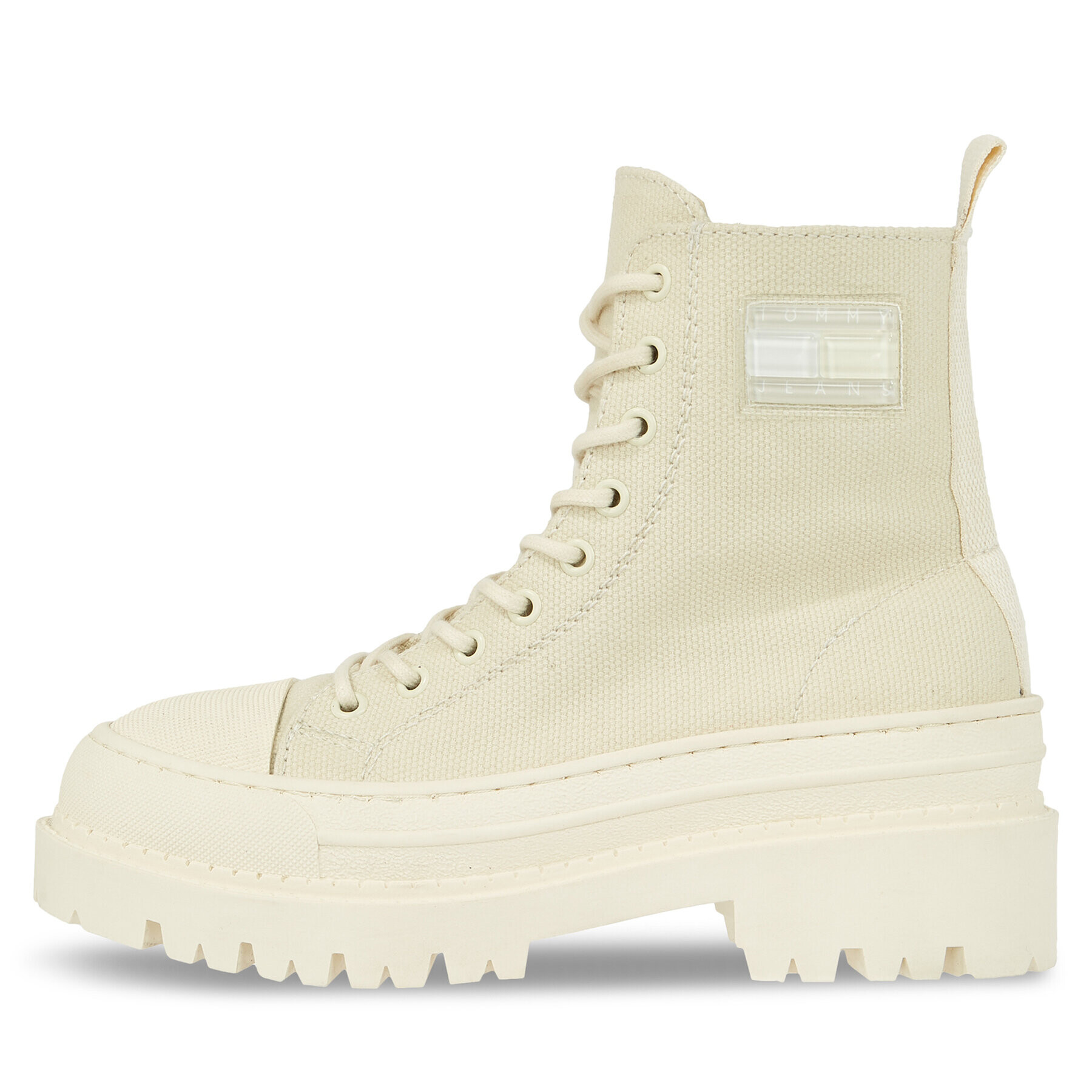 Tommy Hilfiger Боти Tjw Foxing Canvas Boot EN0EN02216 Бежов - Pepit.bg