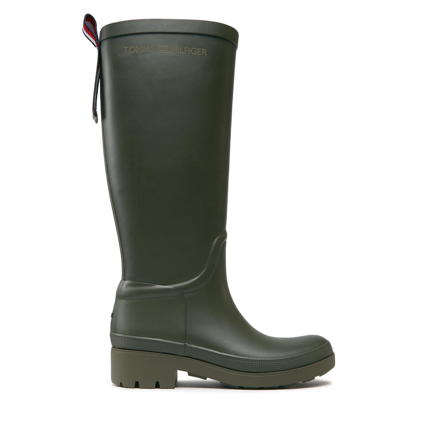 Tommy Hilfiger Боти Tommy Rubberboot FW0FW07665 Каки - Pepit.bg