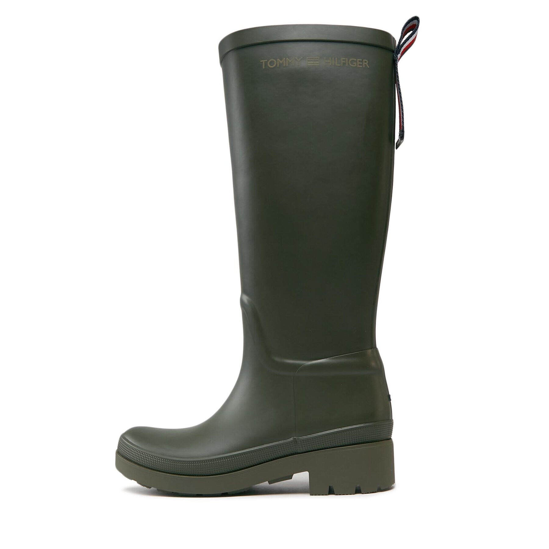 Tommy Hilfiger Боти Tommy Rubberboot FW0FW07665 Каки - Pepit.bg