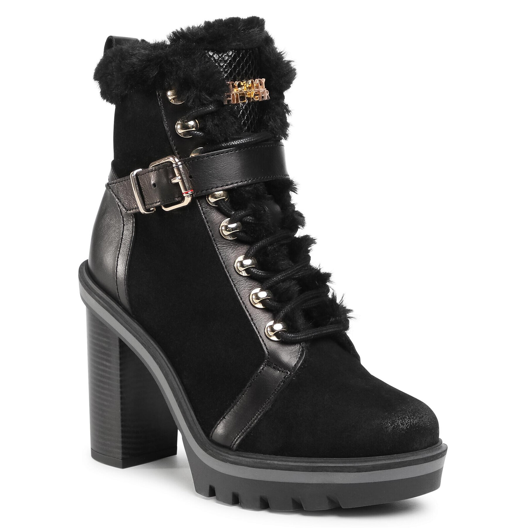 Tommy Hilfiger Боти Tommy Warm Lined High Heel Boot FW0FW05187 Черен - Pepit.bg