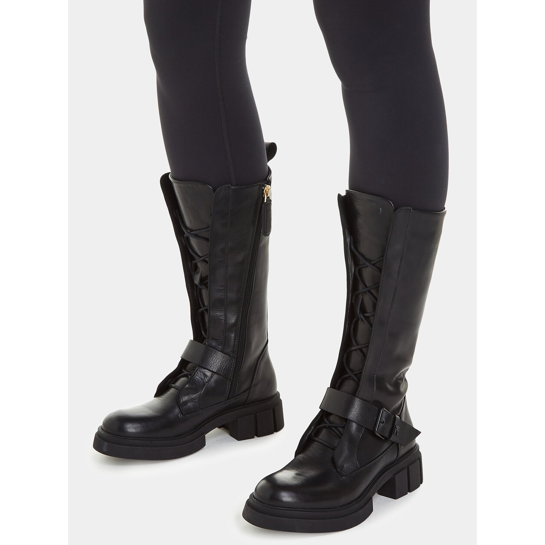 Tommy Hilfiger Ботуши Cool Monochromatic Bikerboot FW0FW07338 Черен - Pepit.bg