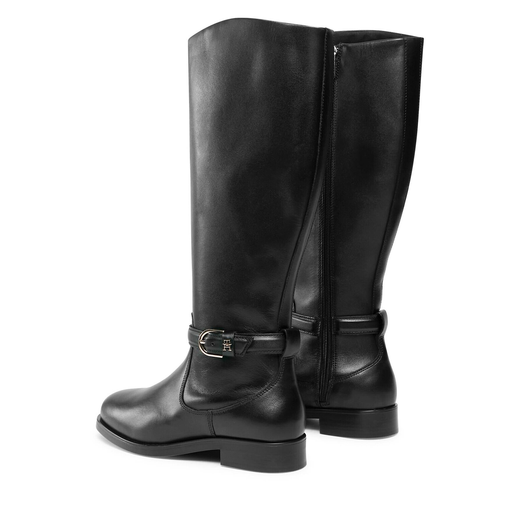 Tommy Hilfiger Ботуши Elevated Essential Longboot FW0FW07484 Черен - Pepit.bg