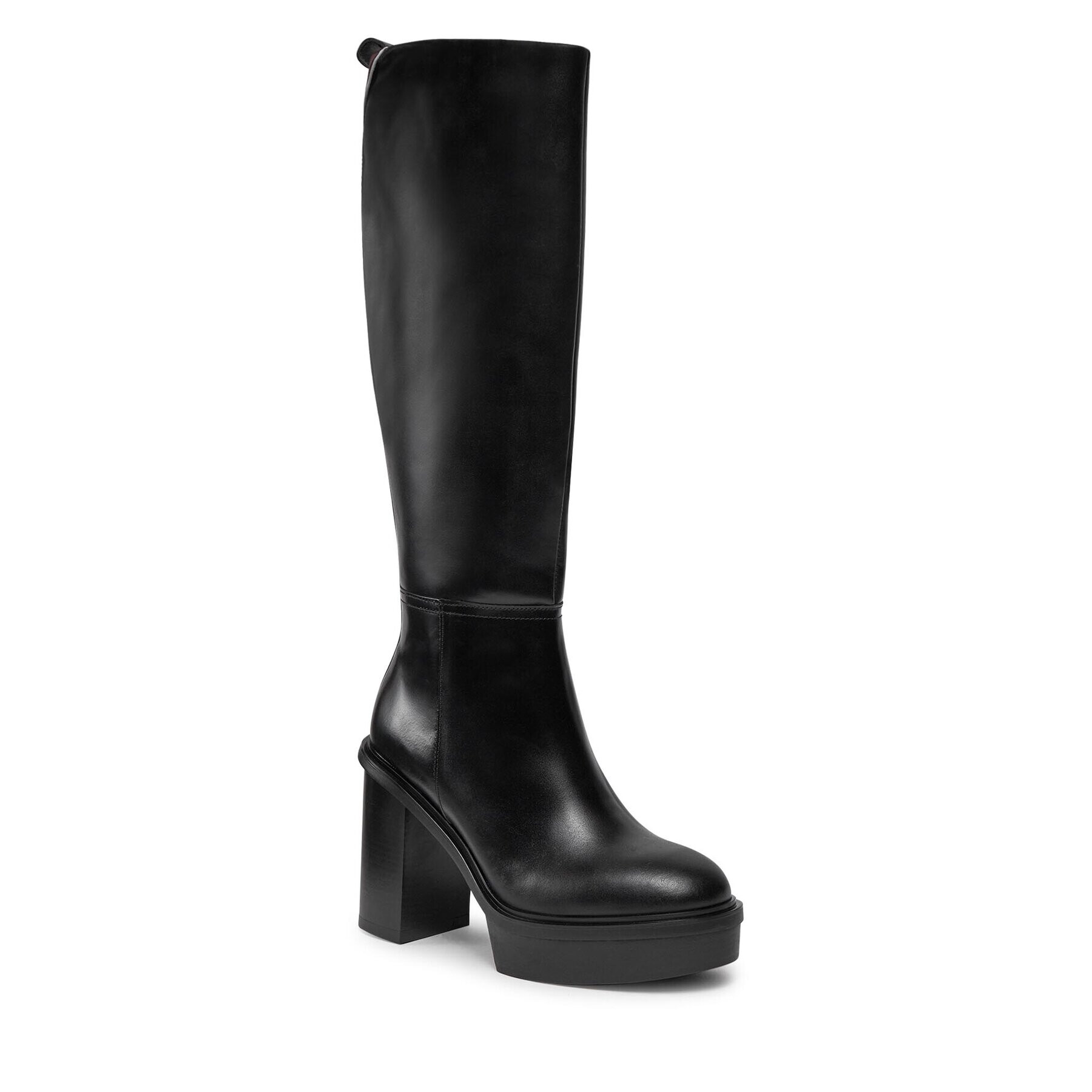 Tommy Hilfiger Ботуши Elevated Plateau Longboot FW0FW07545 Черен - Pepit.bg