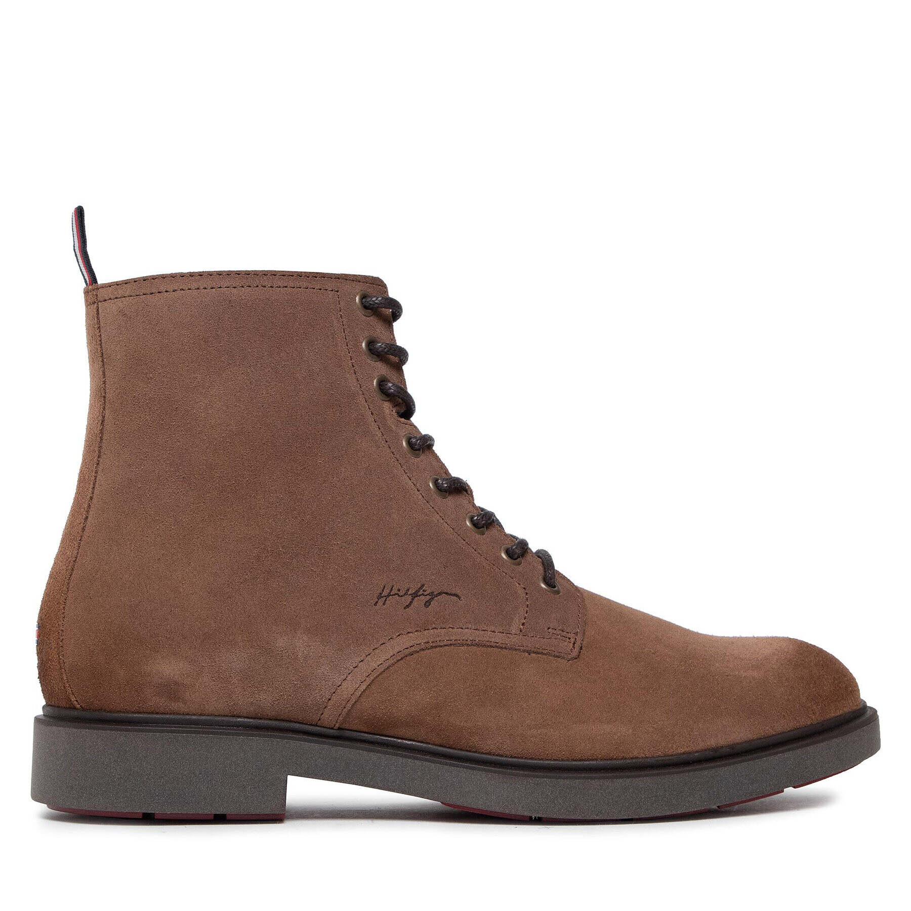 Tommy Hilfiger Ботуши Elevated Rounded Suede FM0FM03794 Кафяв - Pepit.bg