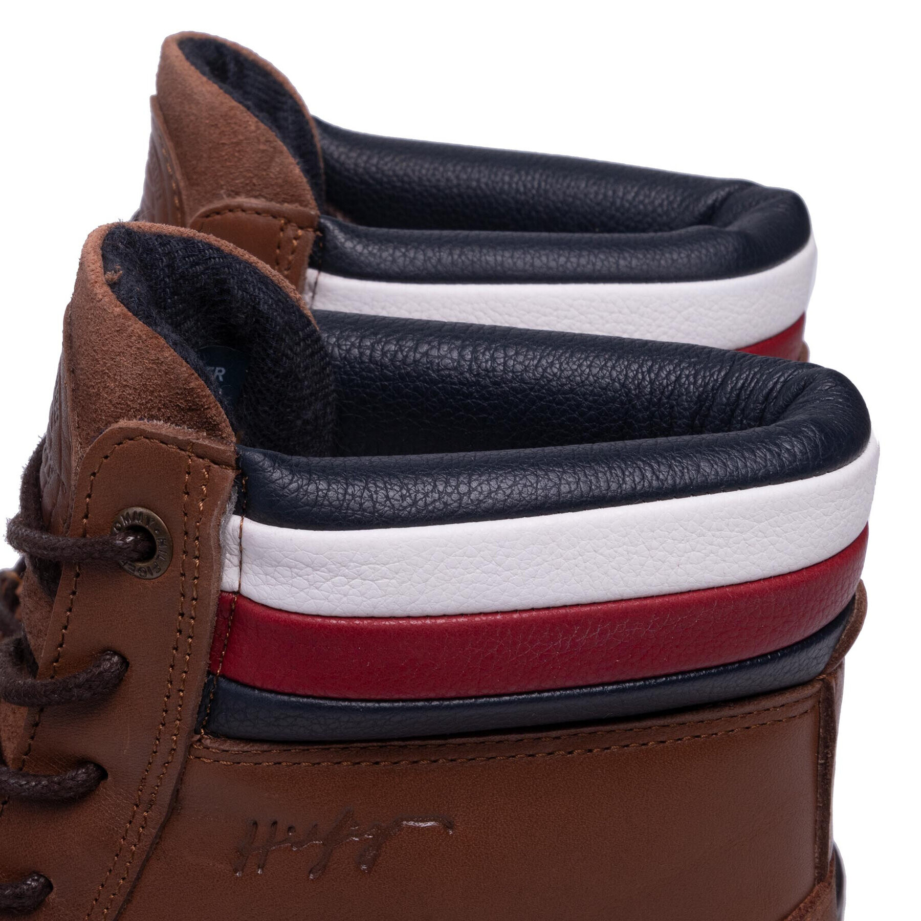 Tommy Hilfiger Ботуши Elevated Rwb Collar Lth Boot FM0FM03825 Кафяв - Pepit.bg