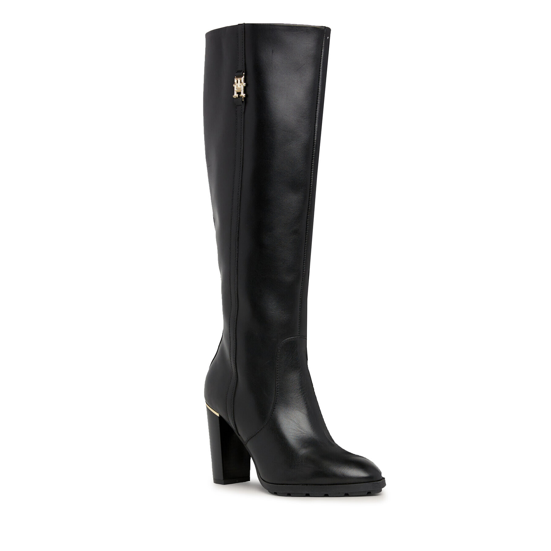 Tommy Hilfiger Ботуши Feminine Th Hardware Longboot FW0FW07541 Черен - Pepit.bg