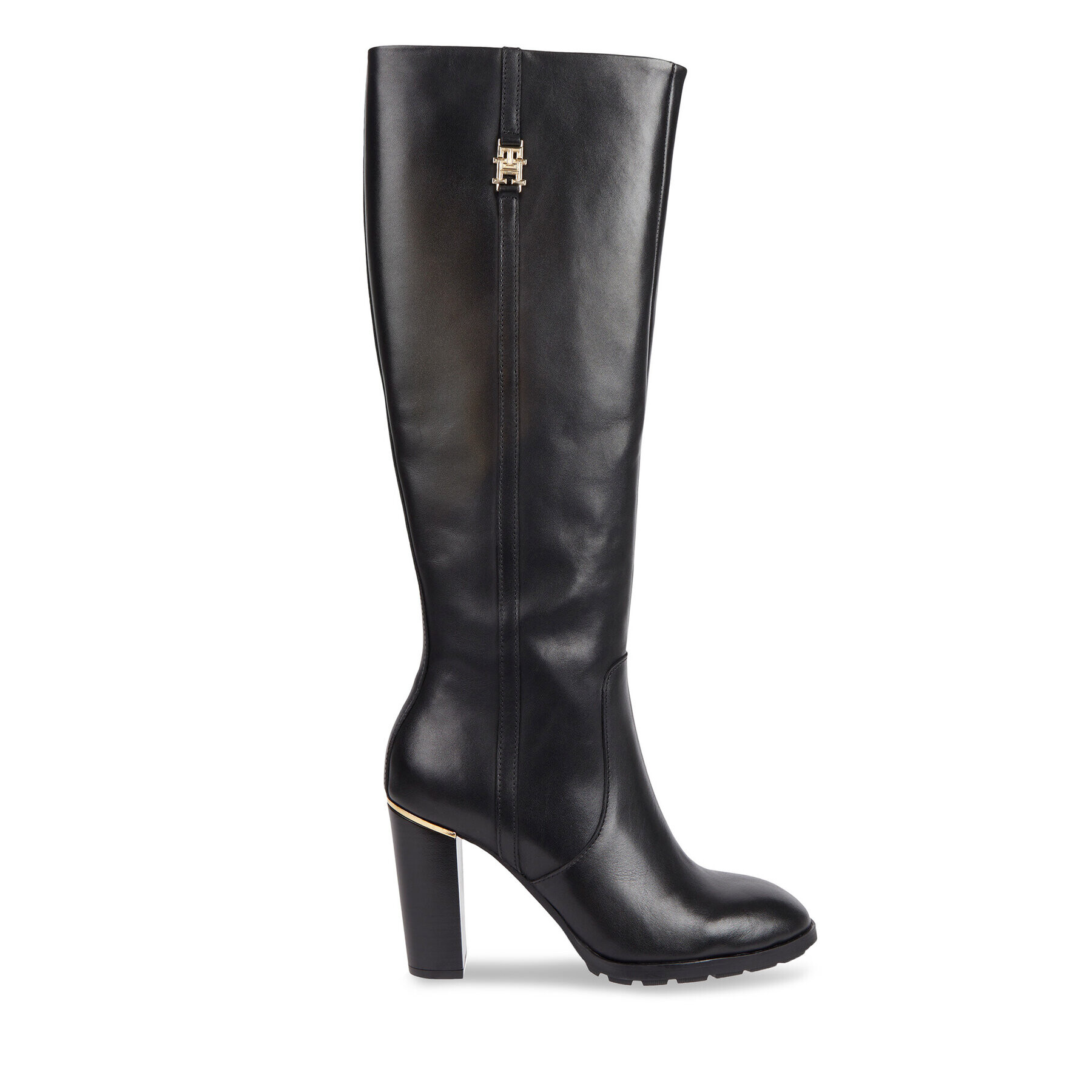 Tommy Hilfiger Ботуши Feminine Th Hardware Longboot FW0FW07541 Черен - Pepit.bg