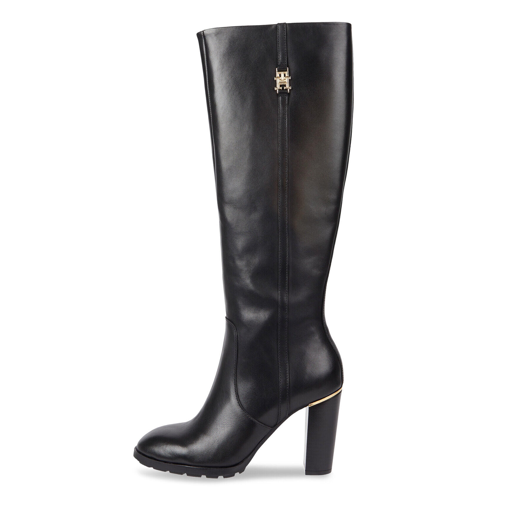 Tommy Hilfiger Ботуши Feminine Th Hardware Longboot FW0FW07541 Черен - Pepit.bg