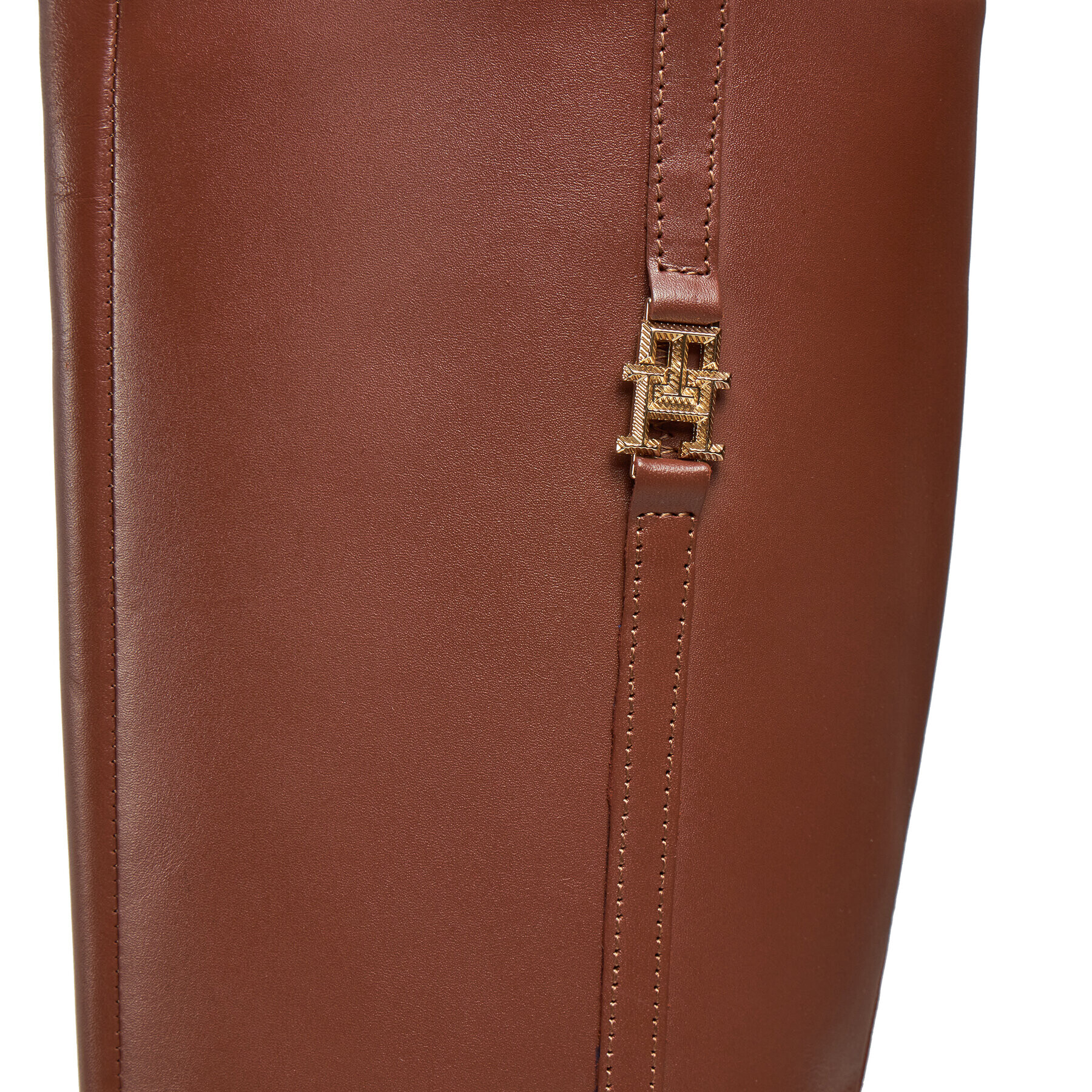 Tommy Hilfiger Ботуши Feminine Th Hardware Longboot FW0FW07541 Кафяв - Pepit.bg