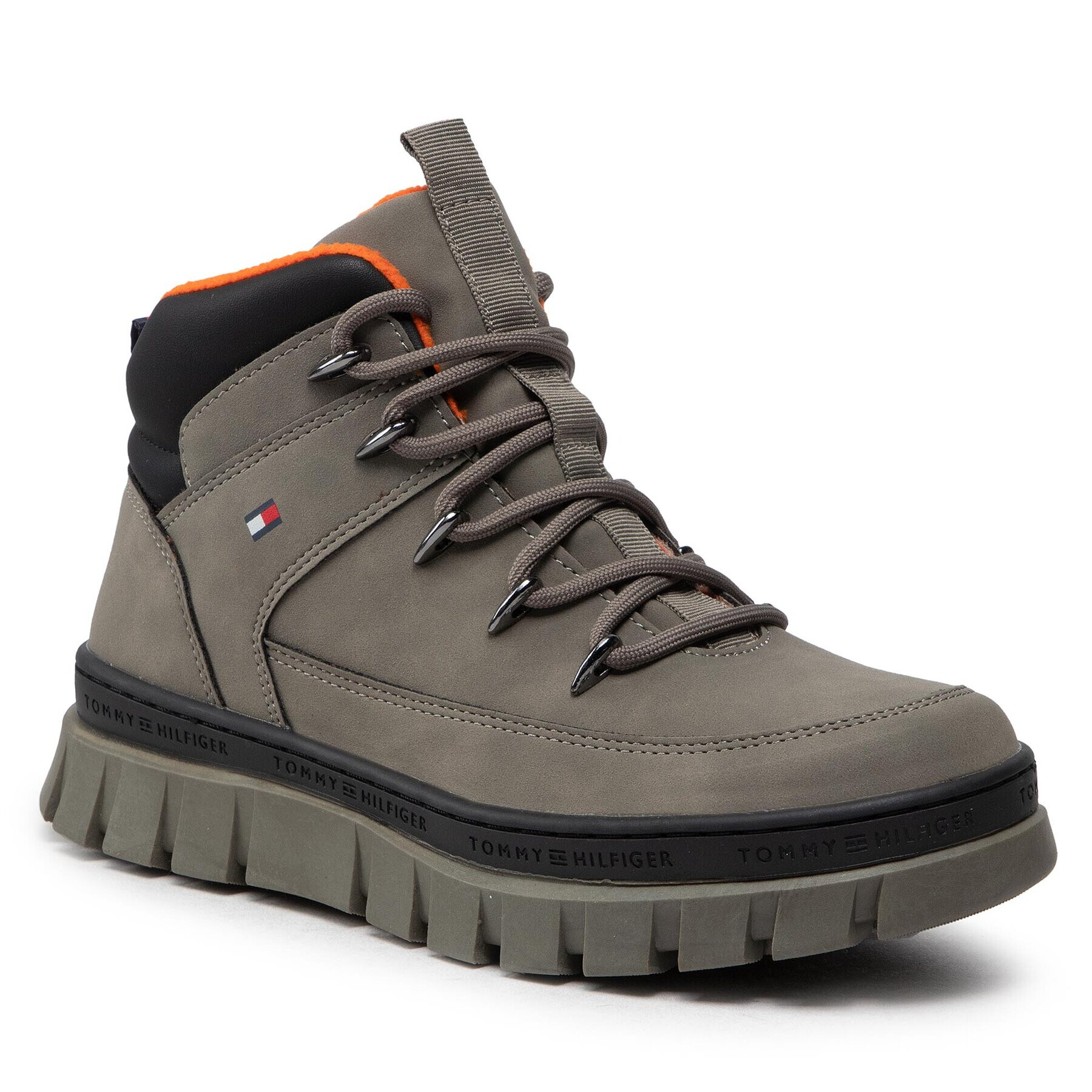 Tommy Hilfiger Ботуши Lace-Up Bootie T3B5-32523-1441 S Сив - Pepit.bg