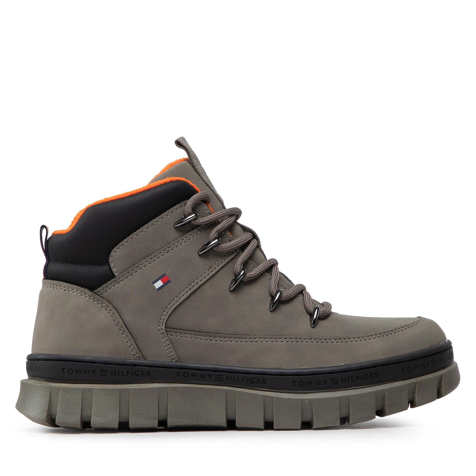 Tommy Hilfiger Ботуши Lace-Up Bootie T3B5-32523-1441 S Сив - Pepit.bg