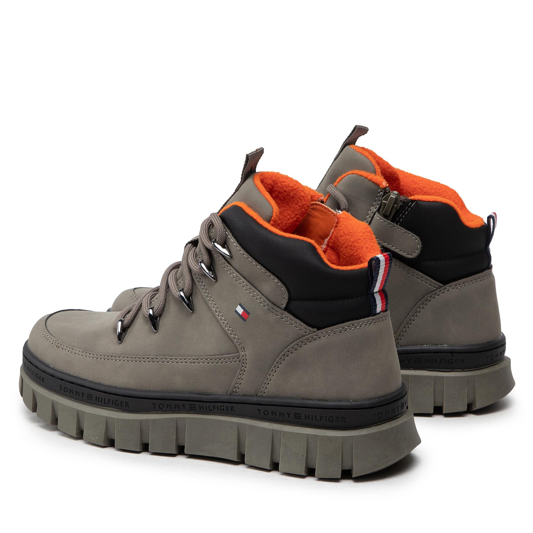 Tommy Hilfiger Ботуши Lace-Up Bootie T3B5-32523-1441 S Сив - Pepit.bg