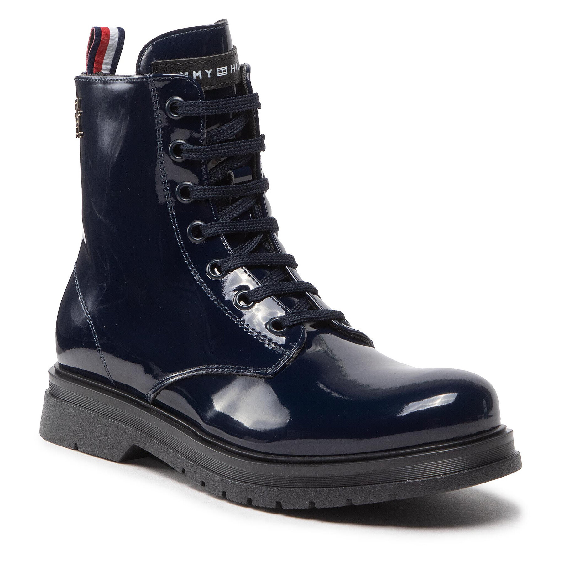 Tommy Hilfiger Ботуши Lace-Up Bootie T4A5-32412-0775 S Тъмносин - Pepit.bg