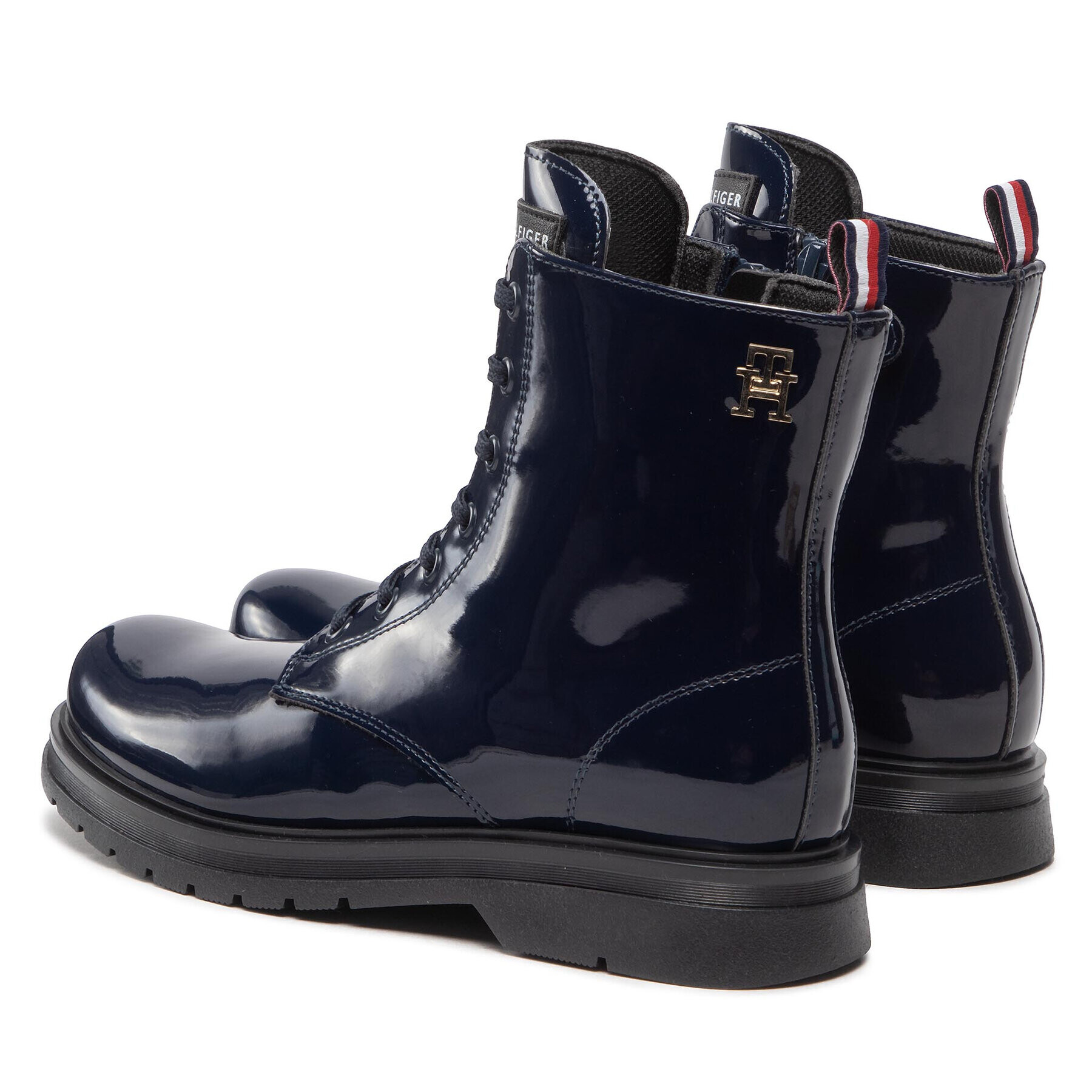 Tommy Hilfiger Ботуши Lace-Up Bootie T4A5-32412-0775 S Тъмносин - Pepit.bg